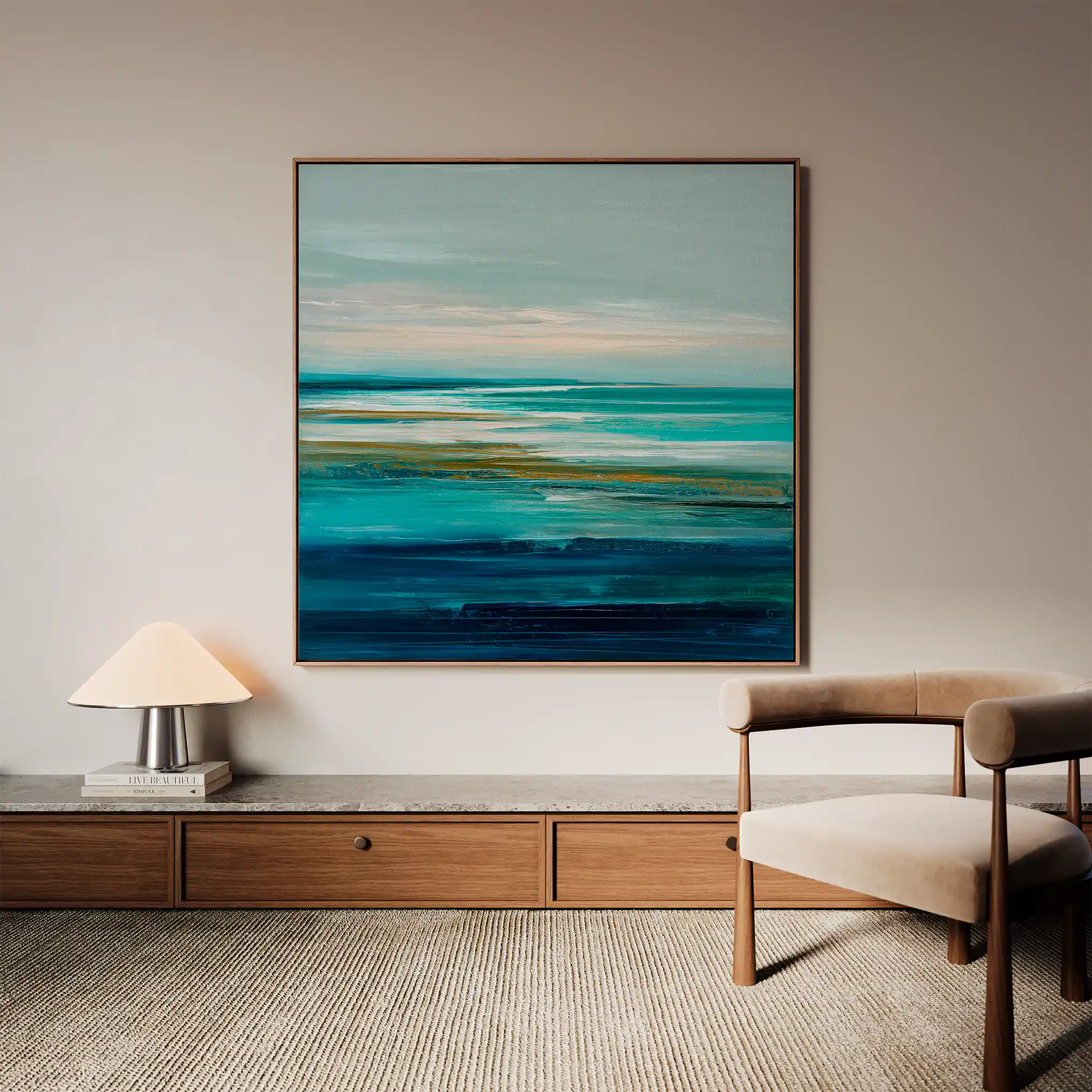 Abstract 835 Canvas Art 60 x 60 cm / Black