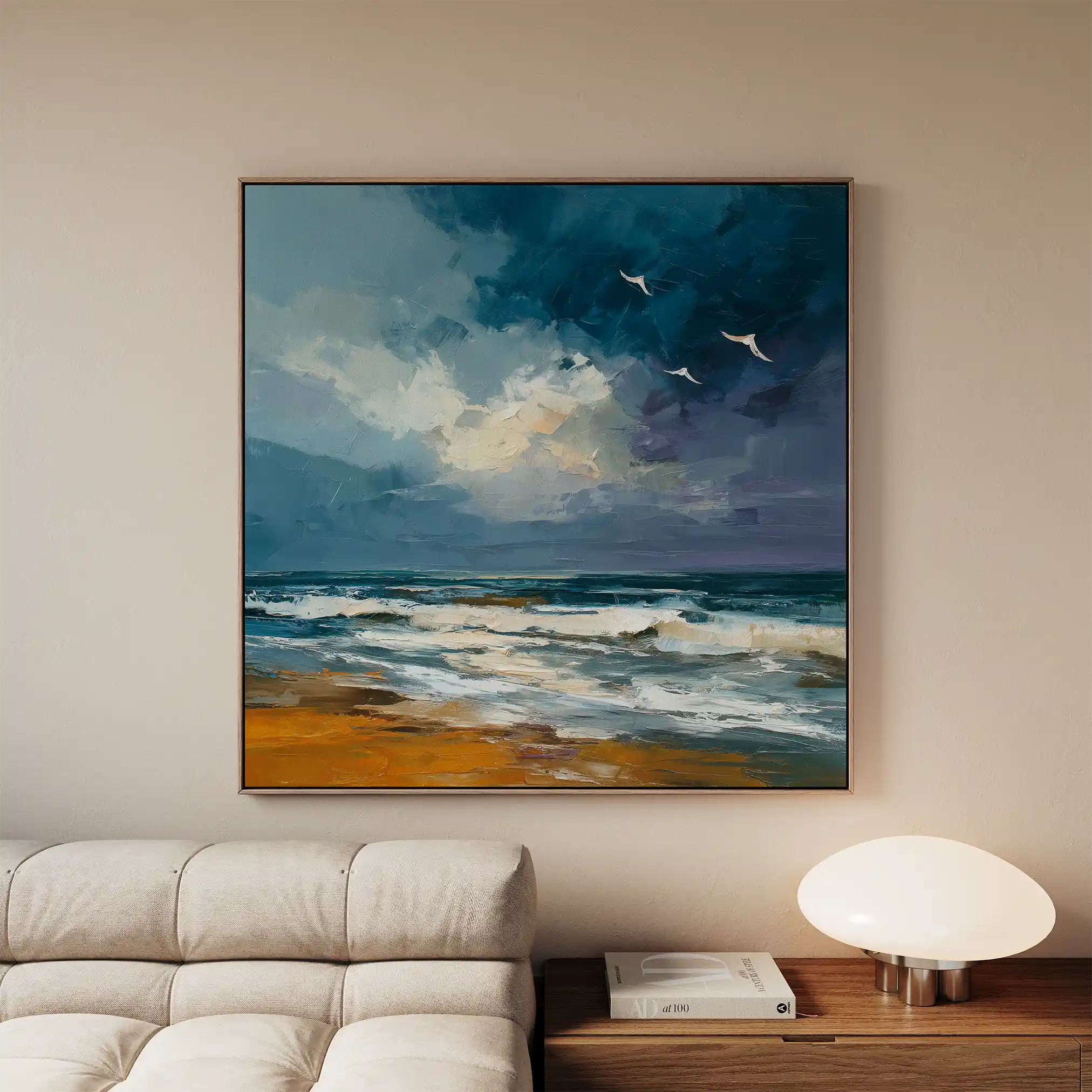 Abstract 836 Canvas Art 60 x 60 cm / Black