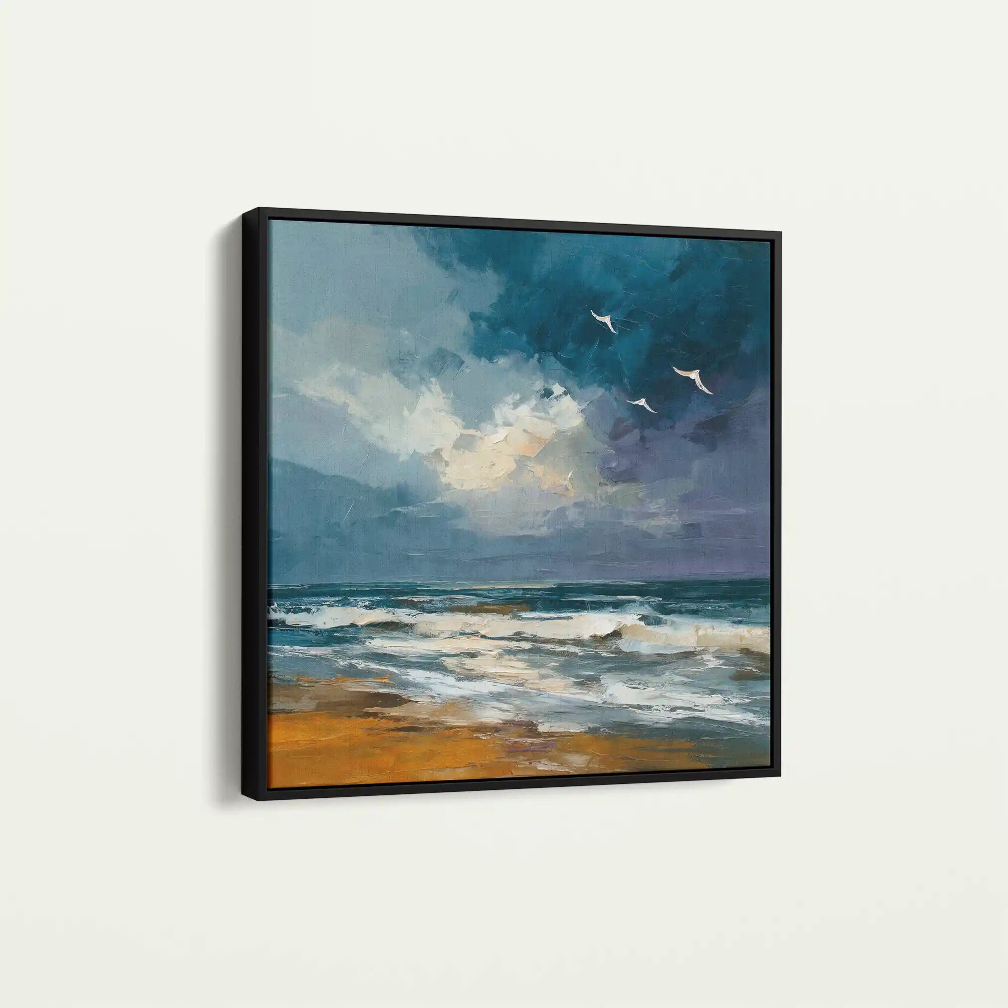 Abstract 836 Canvas Art 60 x 60 cm / Black