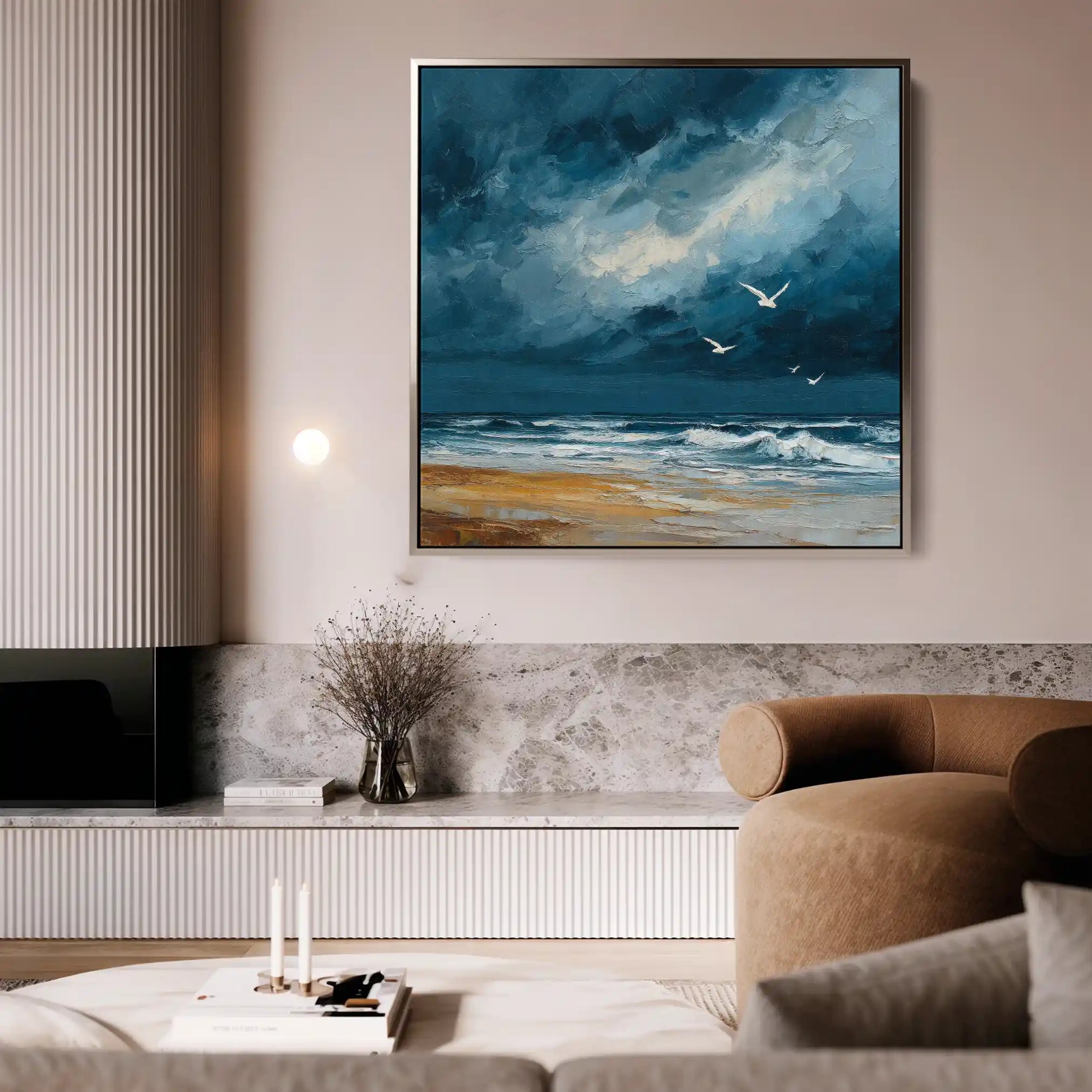 Abstract 837 Canvas Art 60 x 60 cm / Black