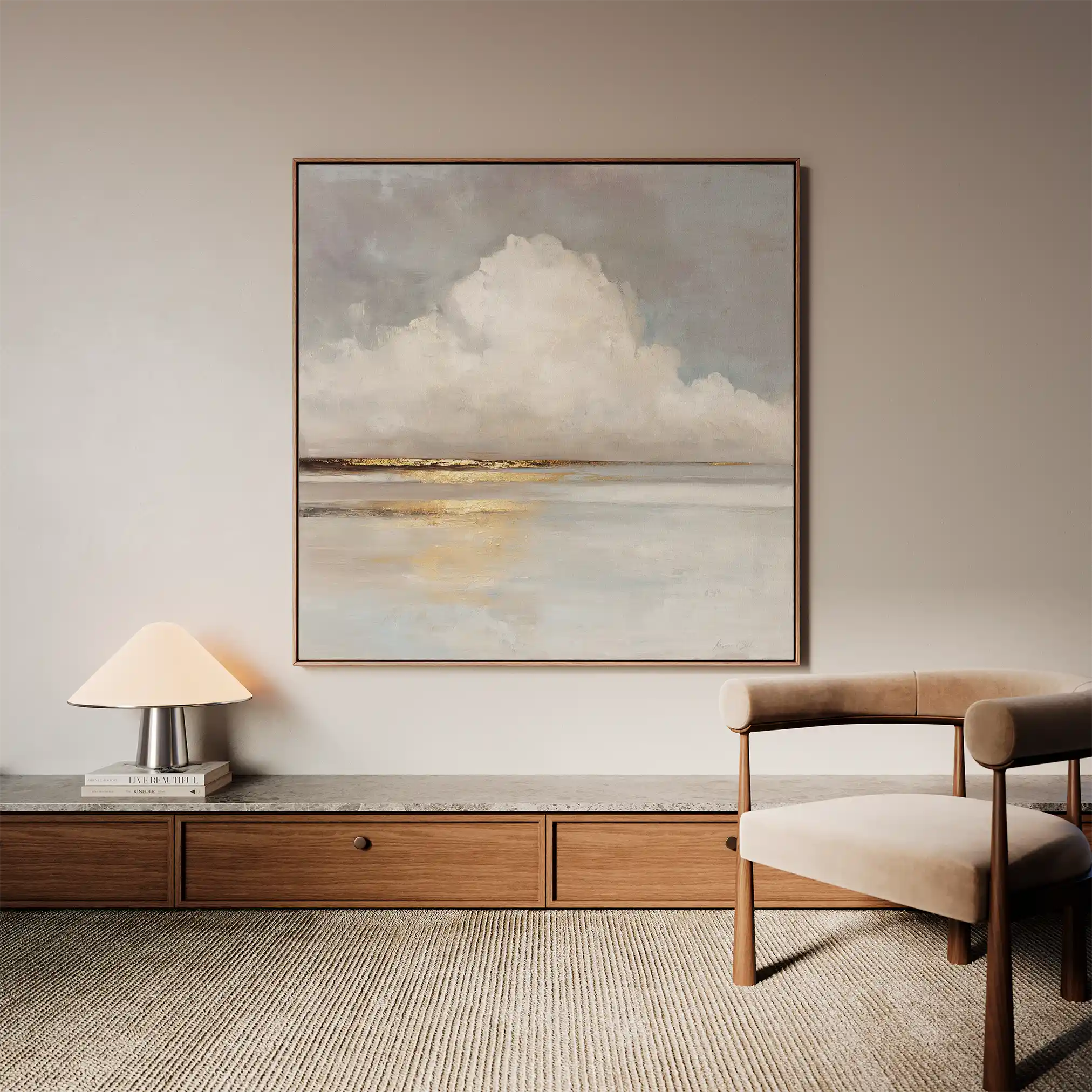 Abstract 838 Canvas Art 60 x 60 cm / Black