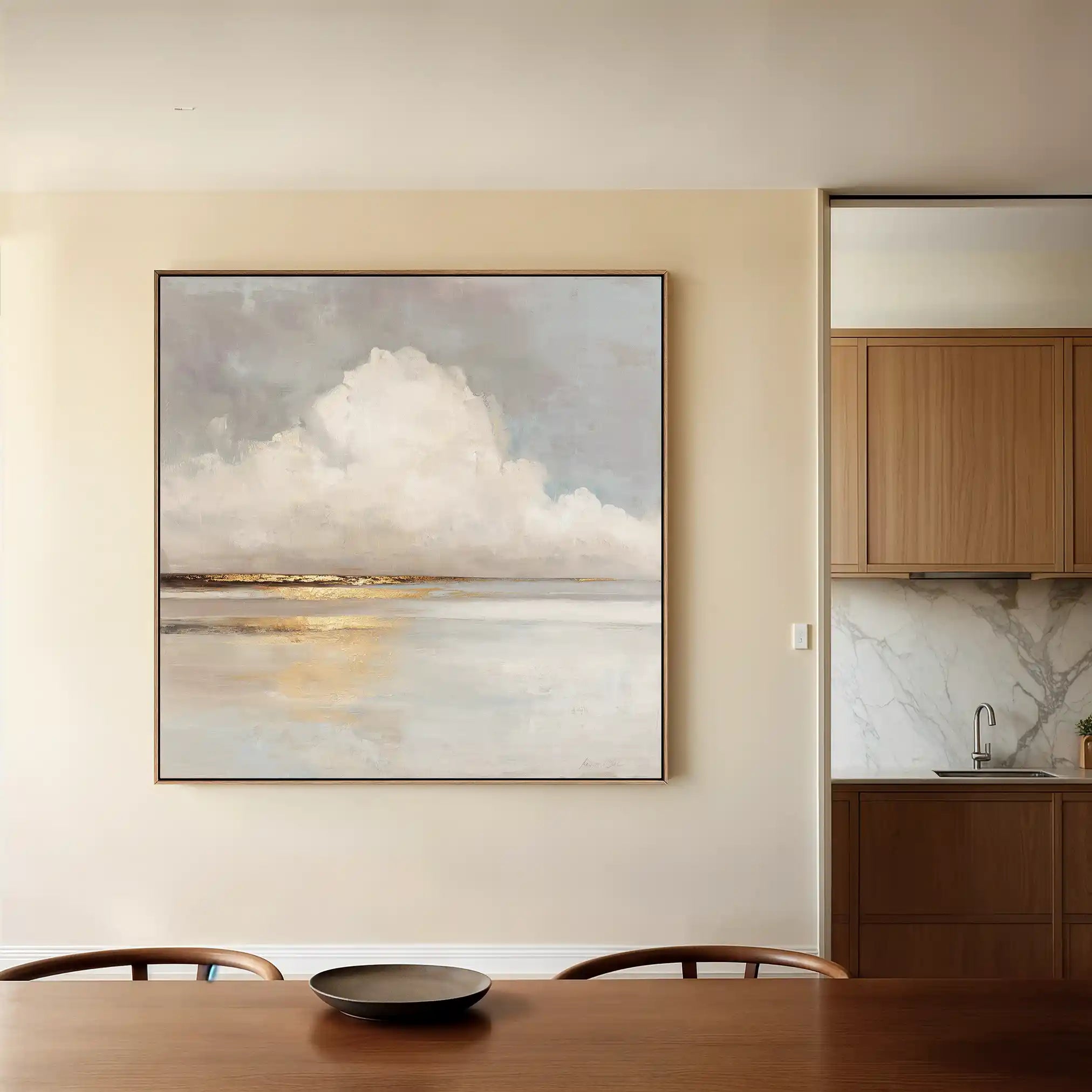 Abstract 838 Canvas Art 60 x 60 cm / Black