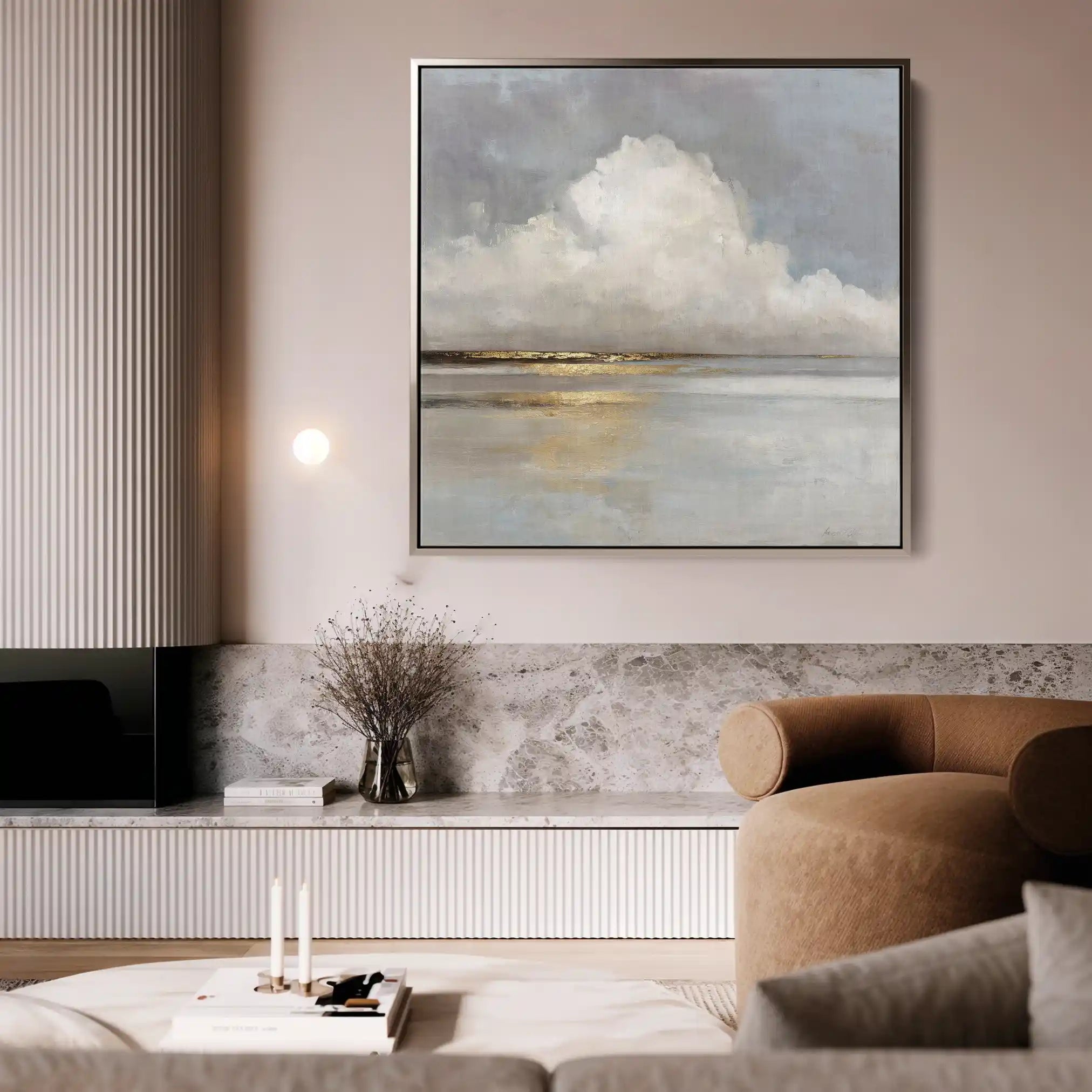 Abstract 838 Canvas Art 60 x 60 cm / Black