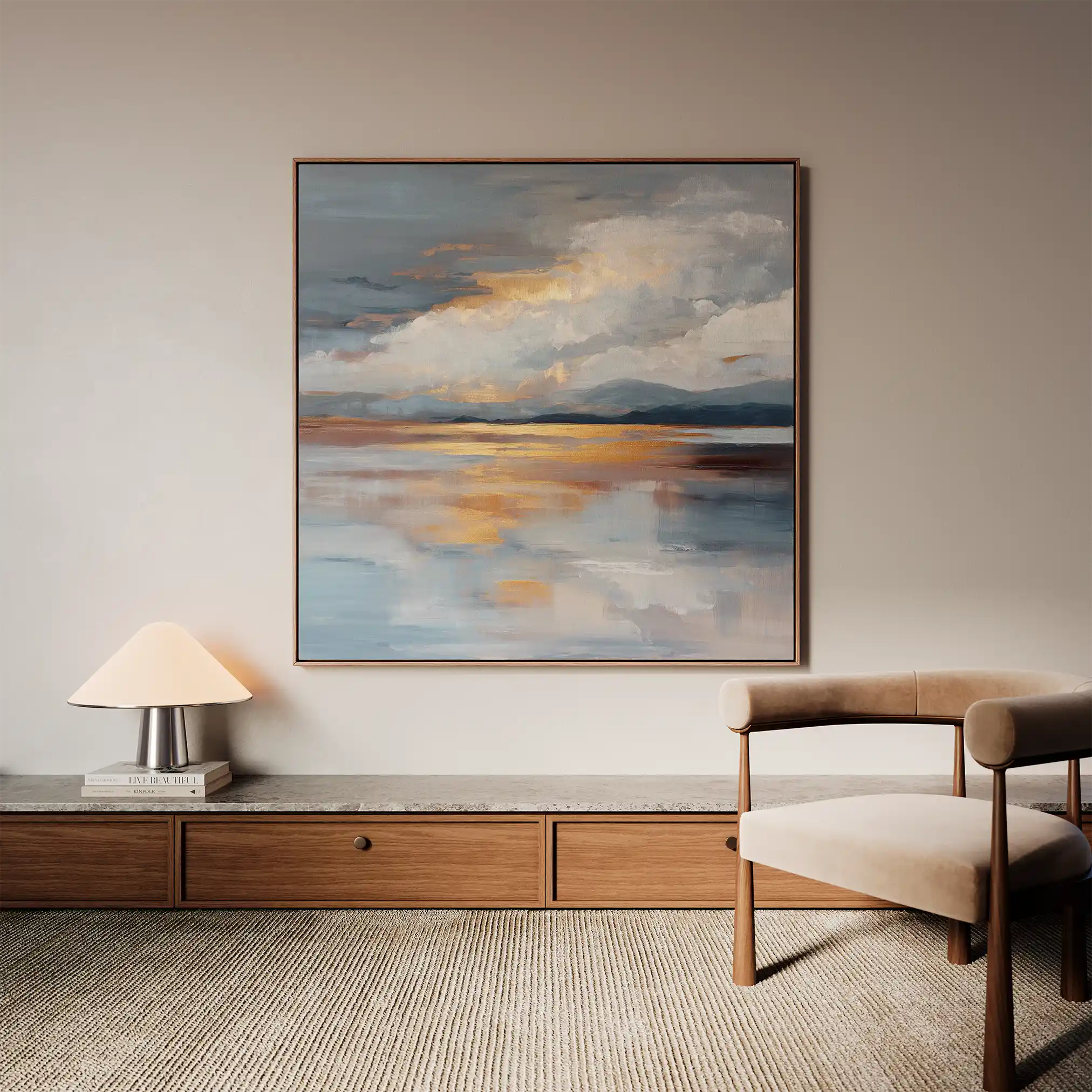 Abstract 840 Canvas Art 60 x 60 cm / Black