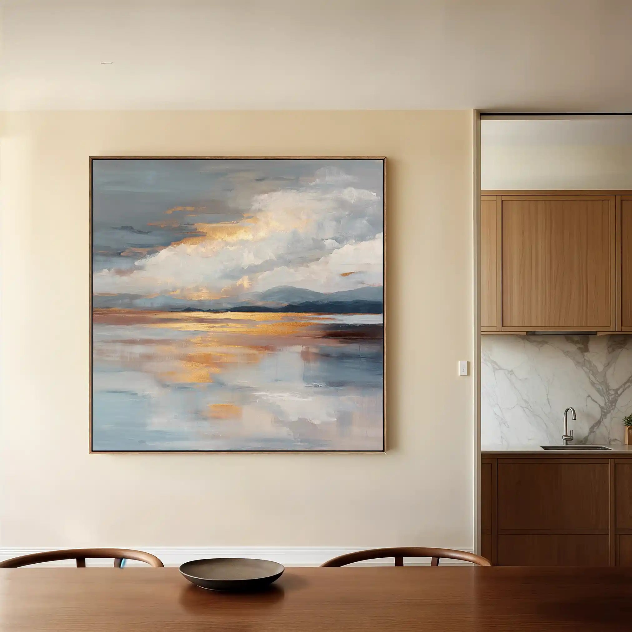 Abstract 840 Canvas Art 60 x 60 cm / Black