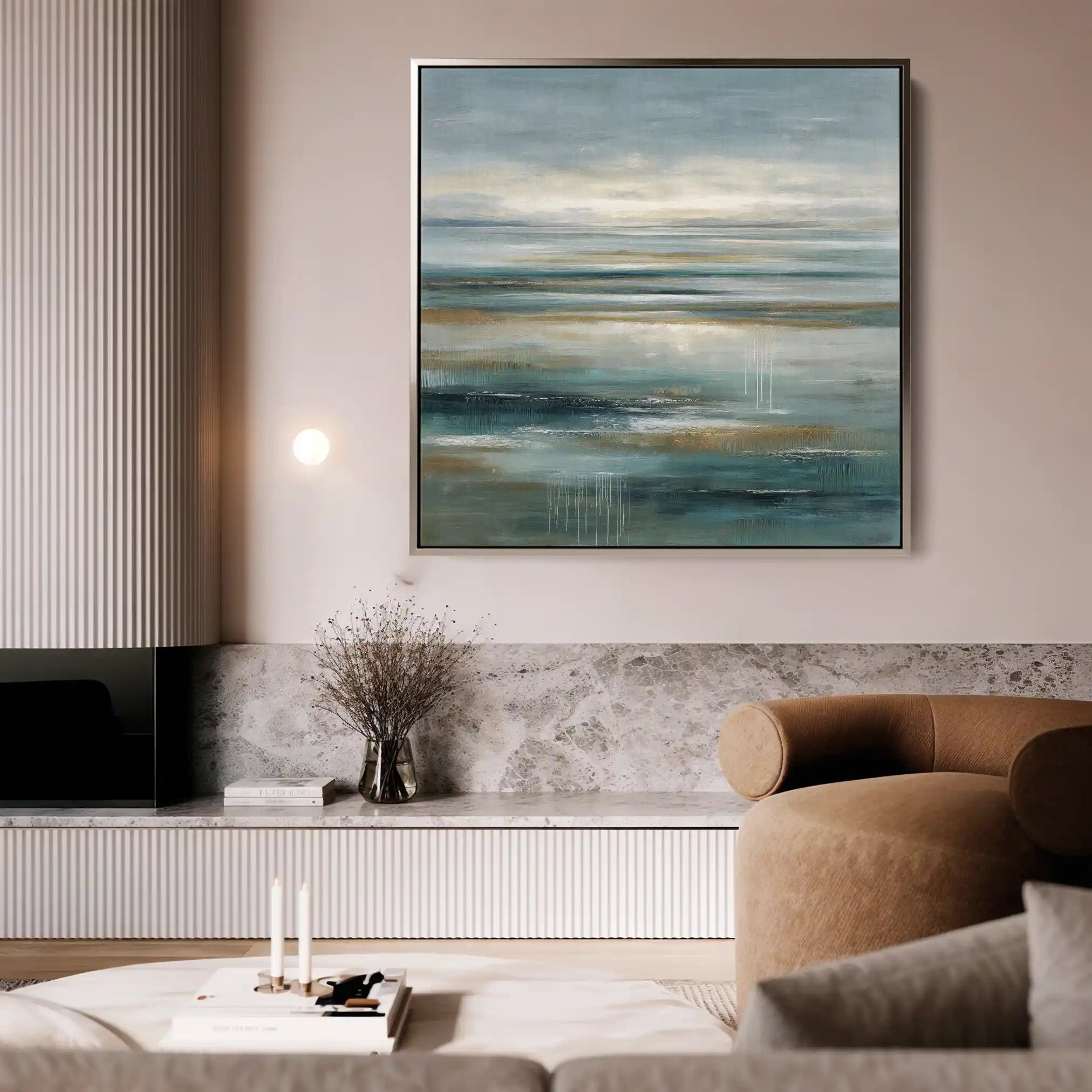 Abstract 841 Canvas Art 60 x 60 cm / Black