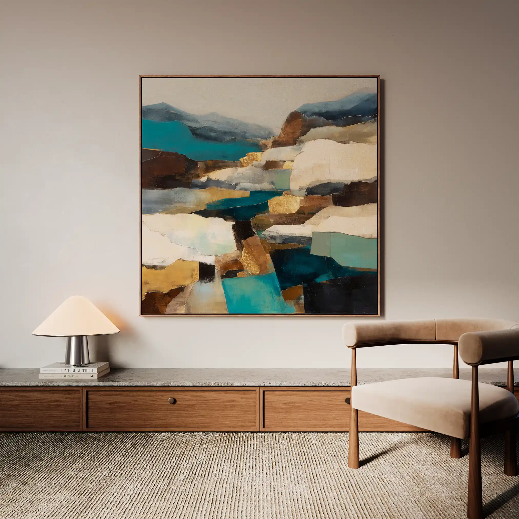 Abstract 843 Canvas Art 60 x 60 cm / Black