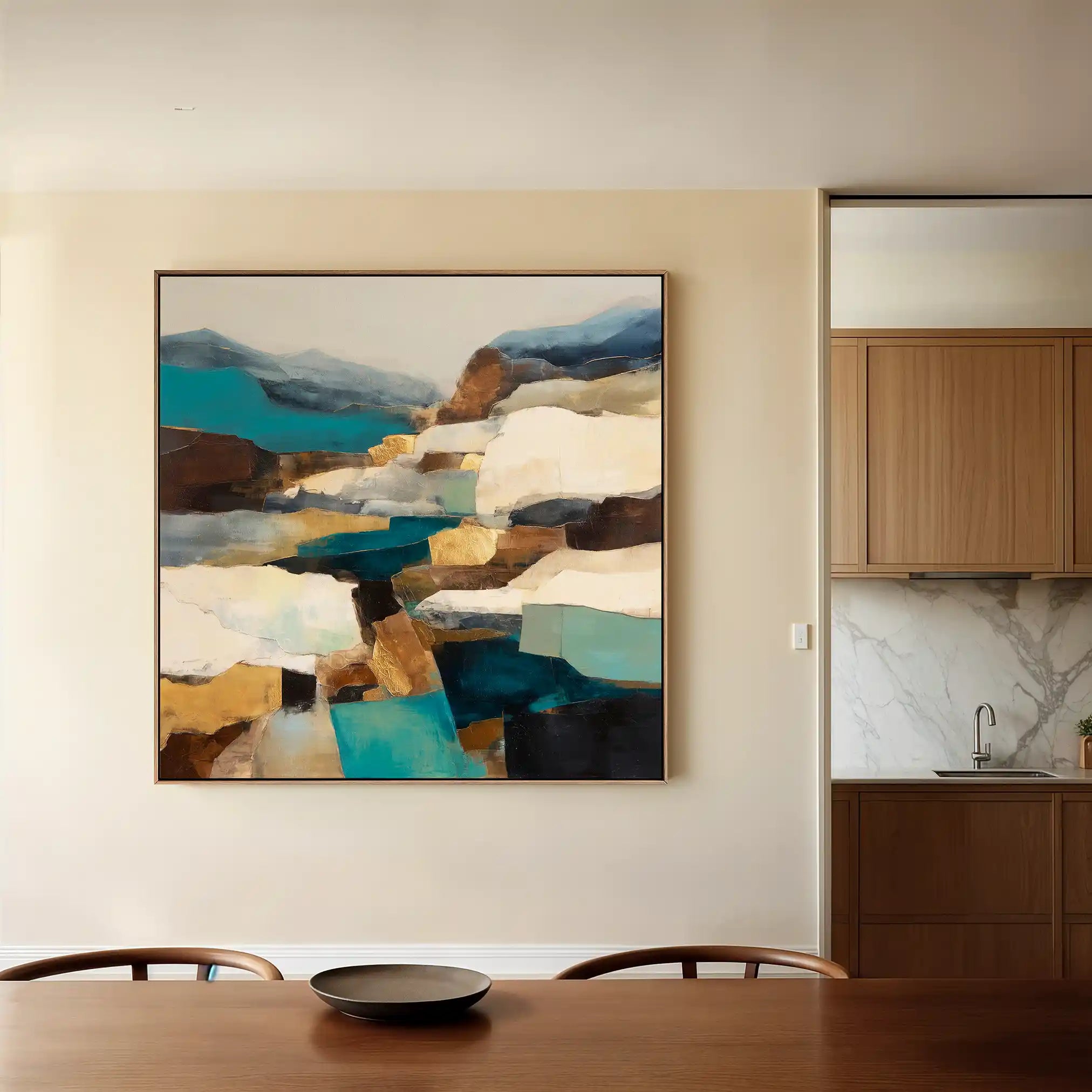 Abstract 843 Canvas Art 60 x 60 cm / Black