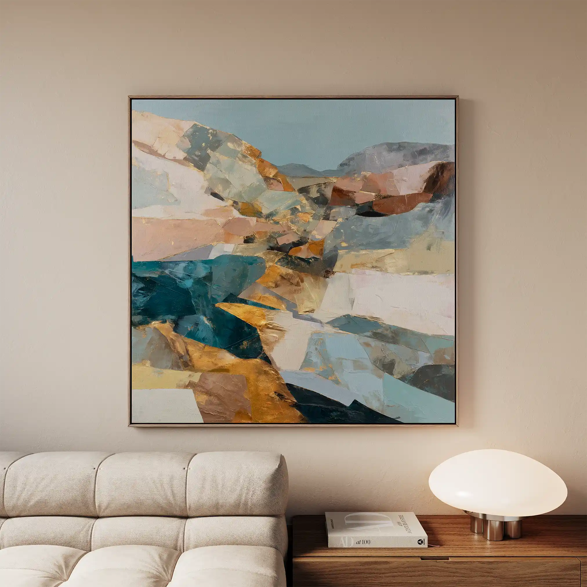 Abstract 844 Canvas Art 60 x 60 cm / Black
