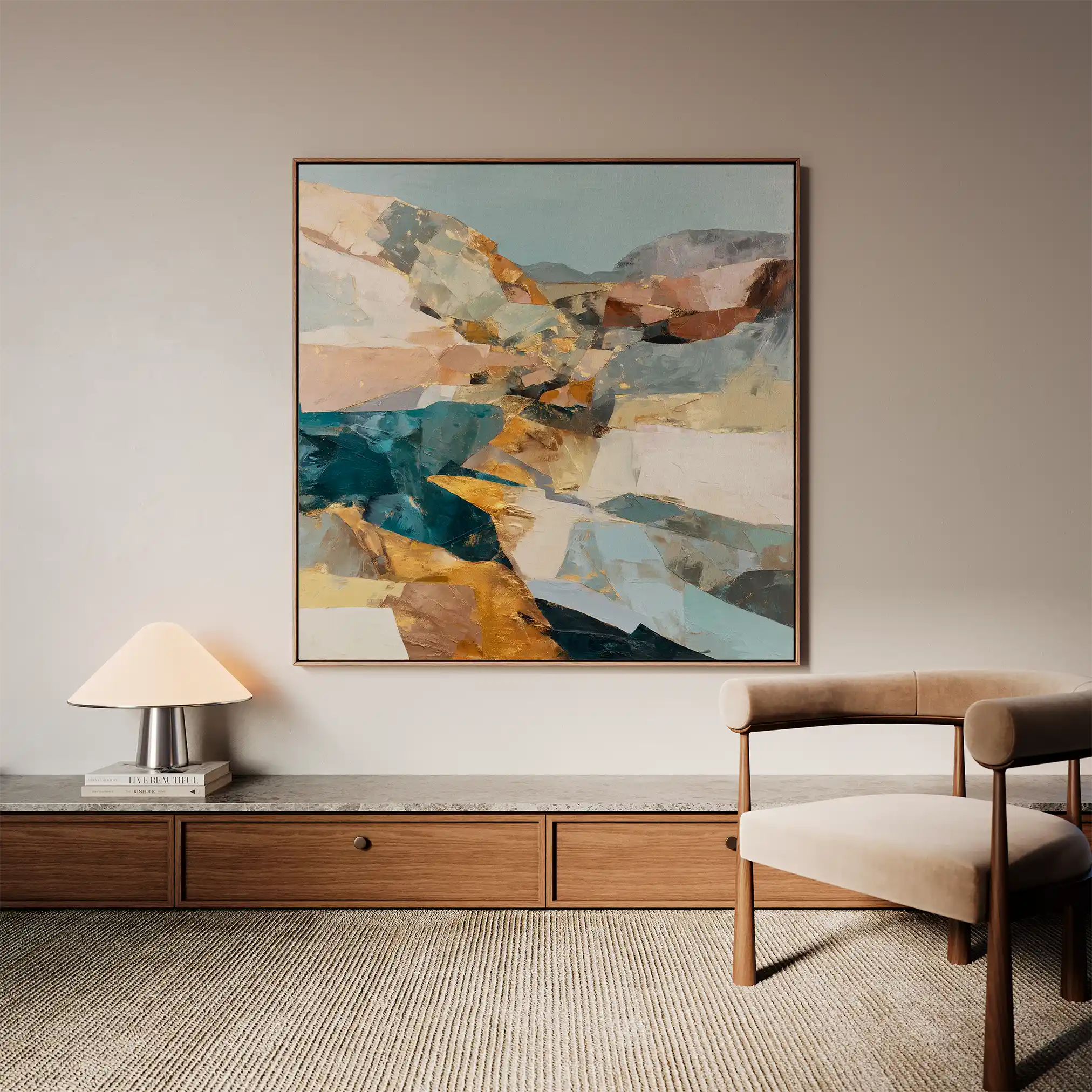 Abstract 844 Canvas Art 60 x 60 cm / Black