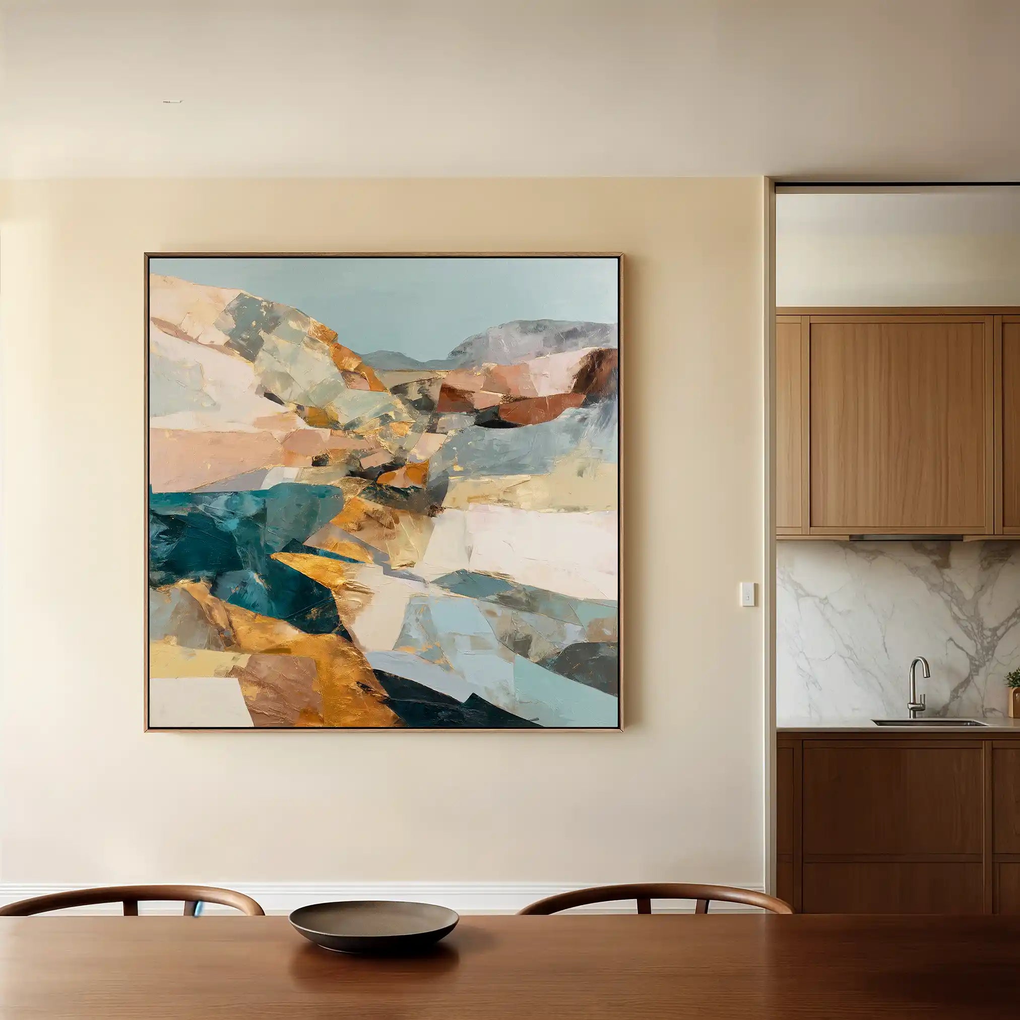 Abstract 844 Canvas Art 60 x 60 cm / Black