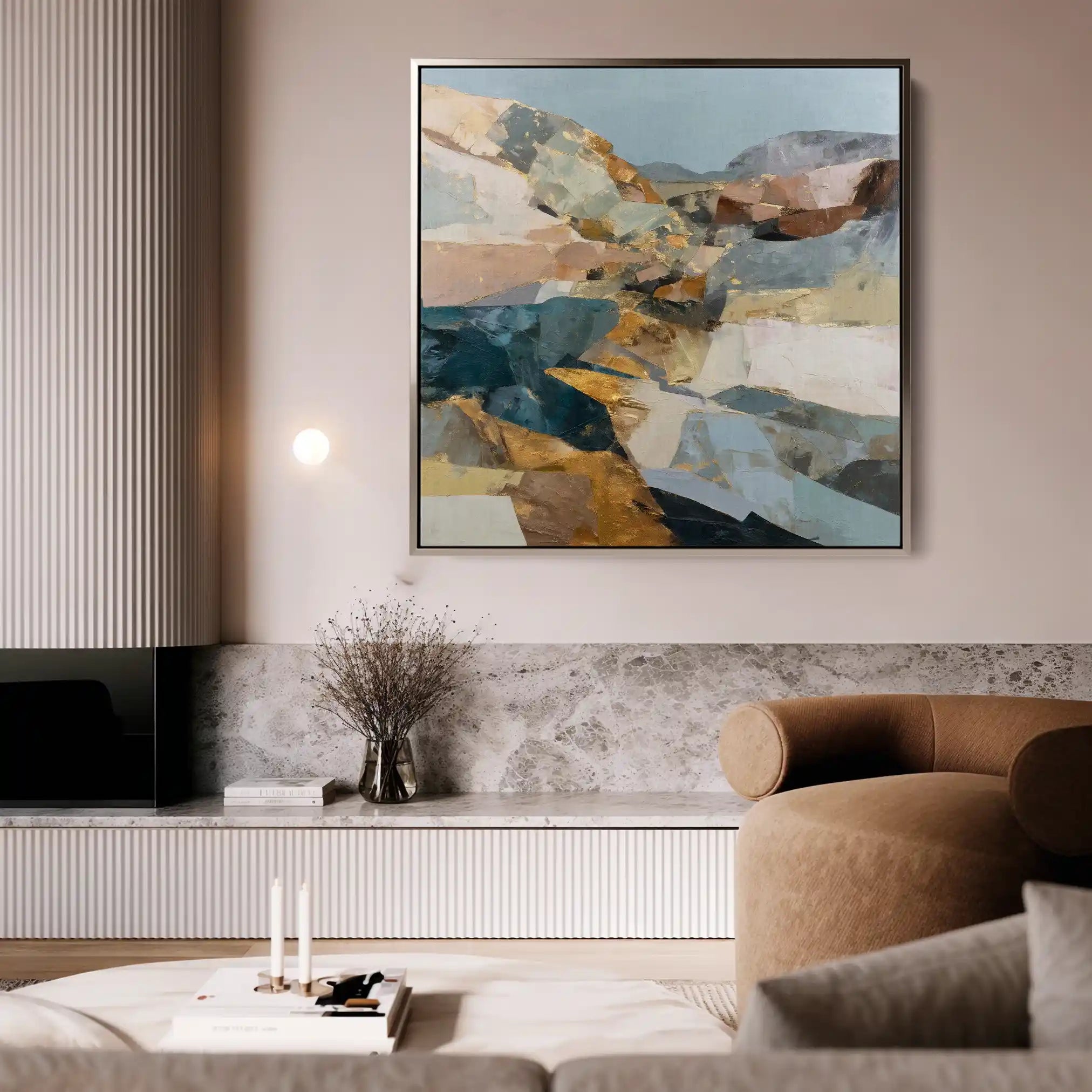 Abstract 844 Canvas Art 60 x 60 cm / Black