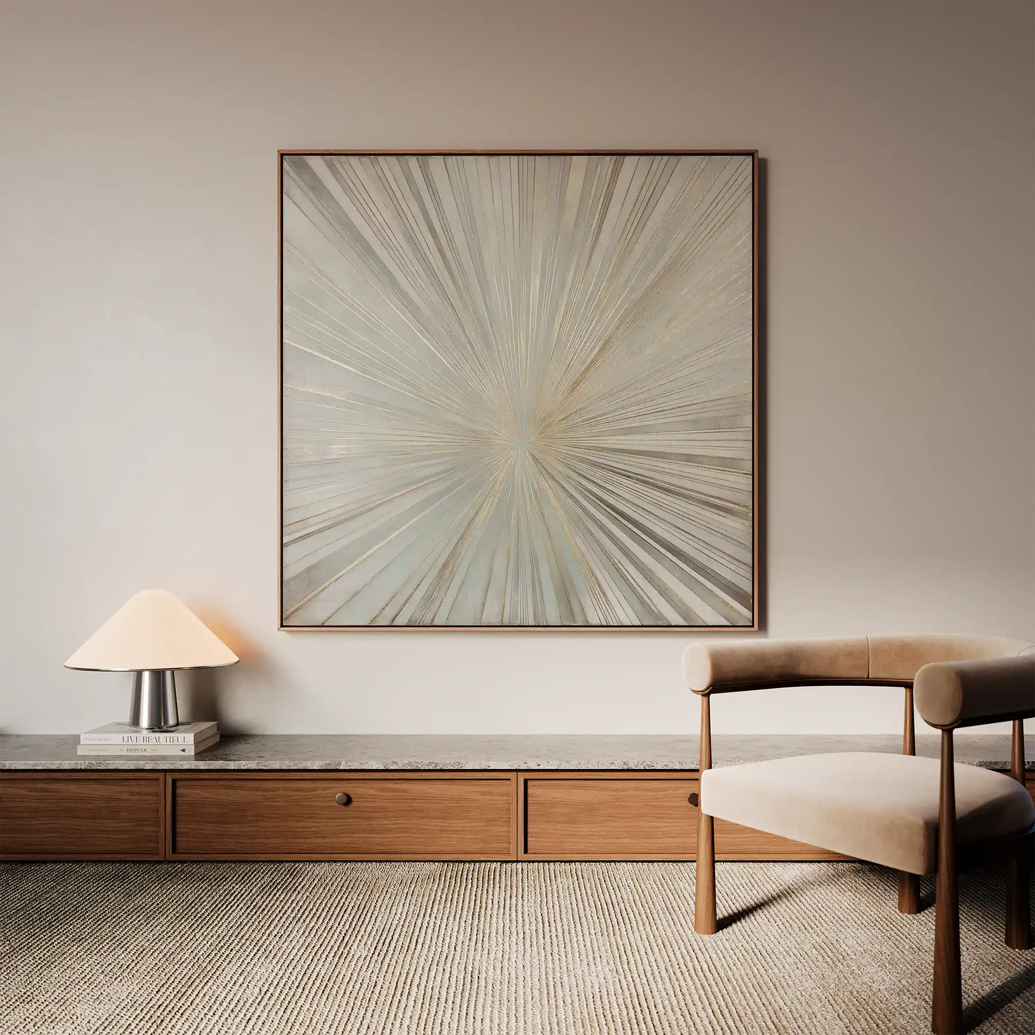 Abstract 845 Canvas Art 60 x 60 cm / Black