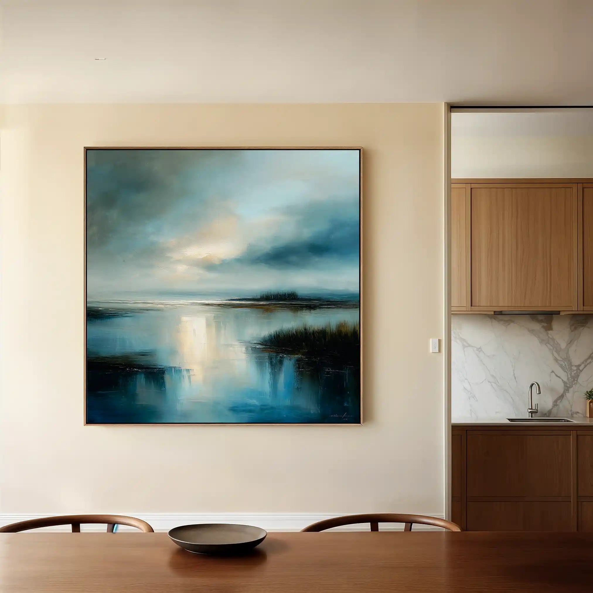 Abstract 846 Canvas Art 60 x 60 cm / Black