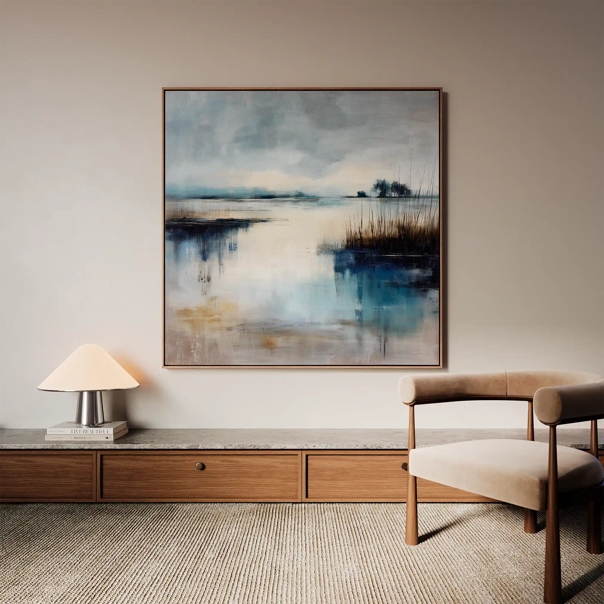 Abstract 847 Canvas Art 60 x 60 cm / Black