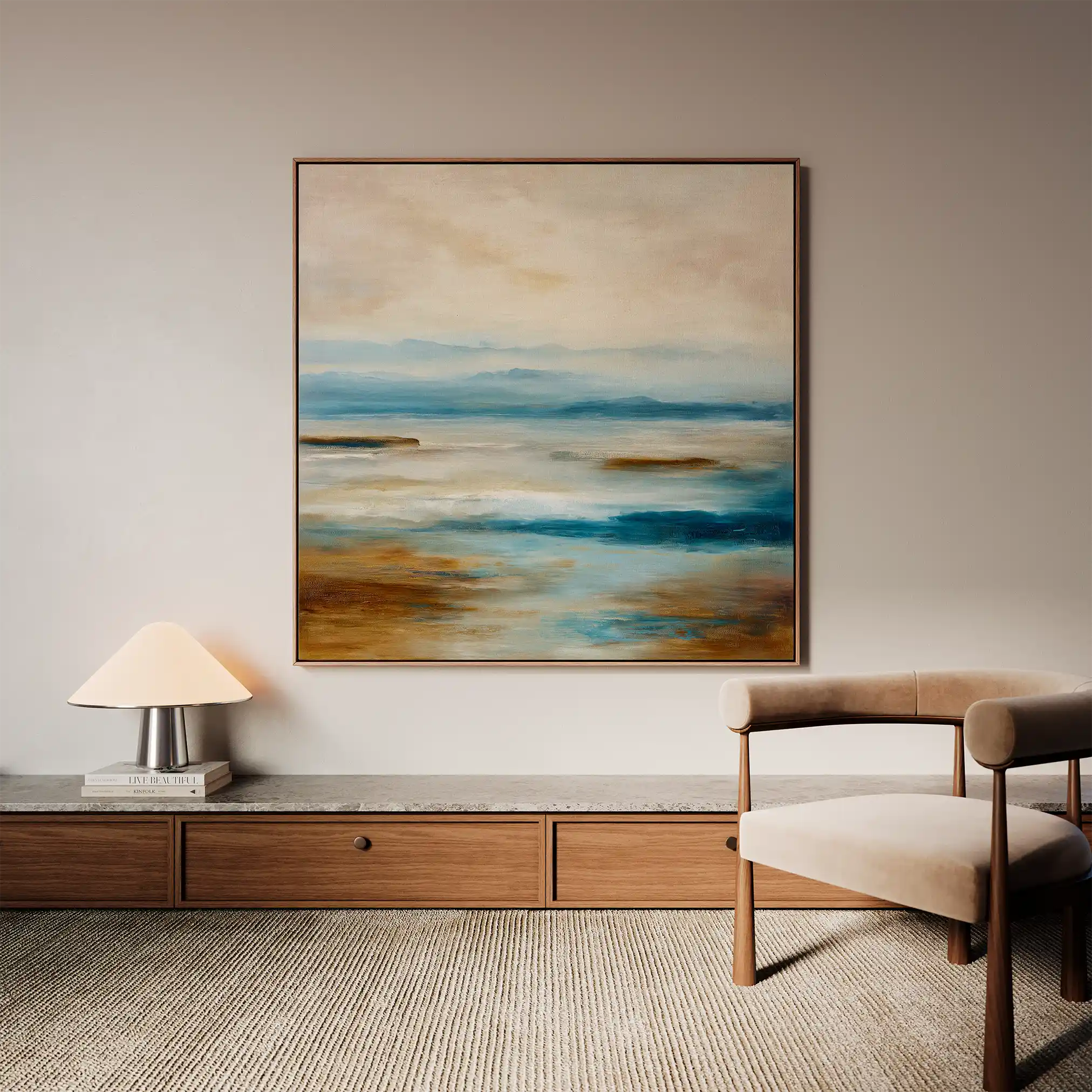 Abstract 849 Canvas Art 60 x 60 cm / Black