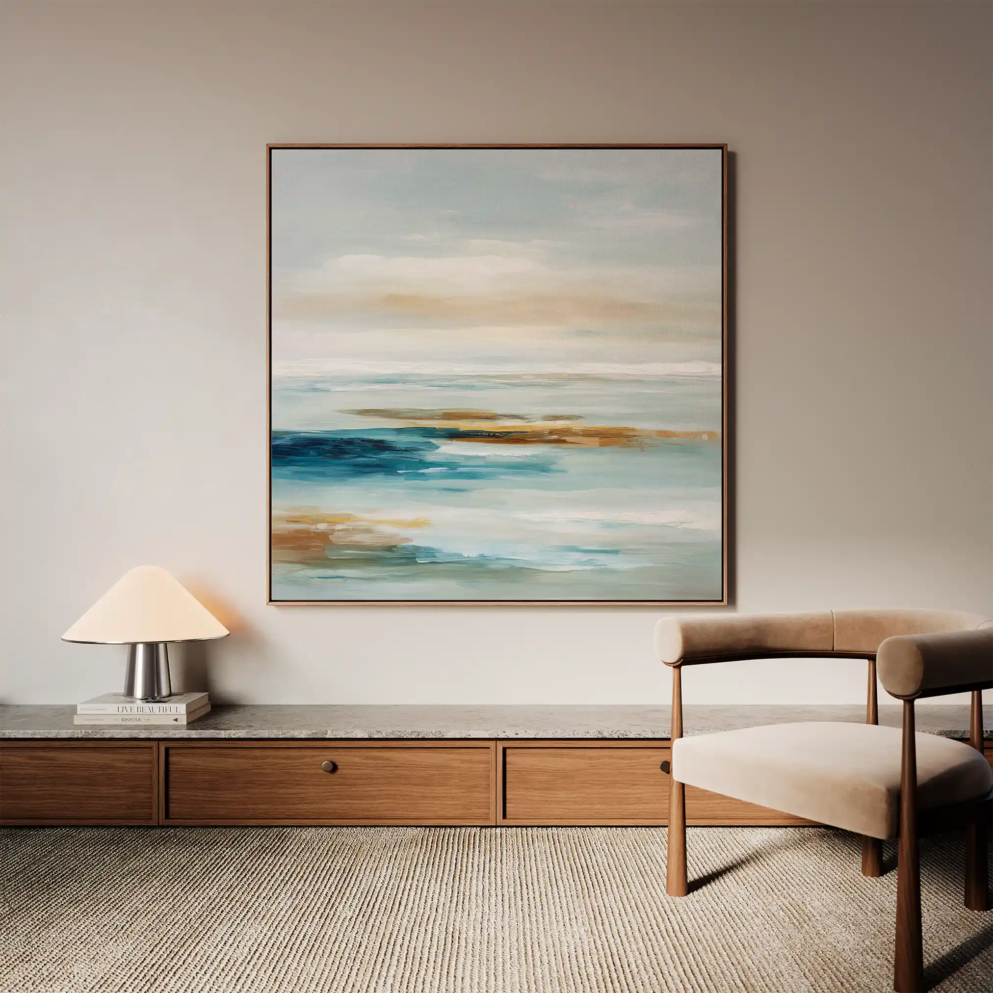 Abstract 850 Canvas Art 60 x 60 cm / Black