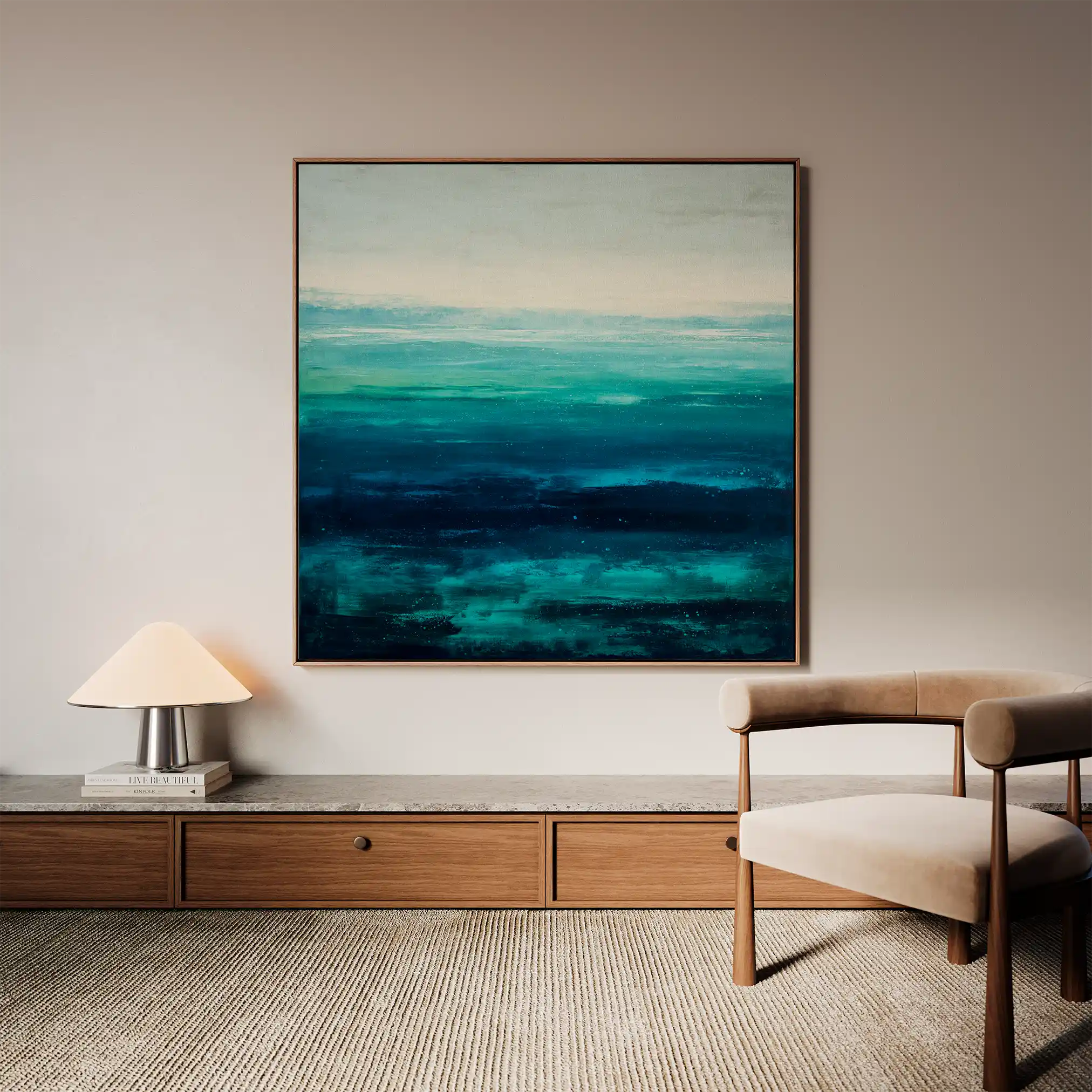 Abstract 854 Canvas Art 60 x 60 cm / Black