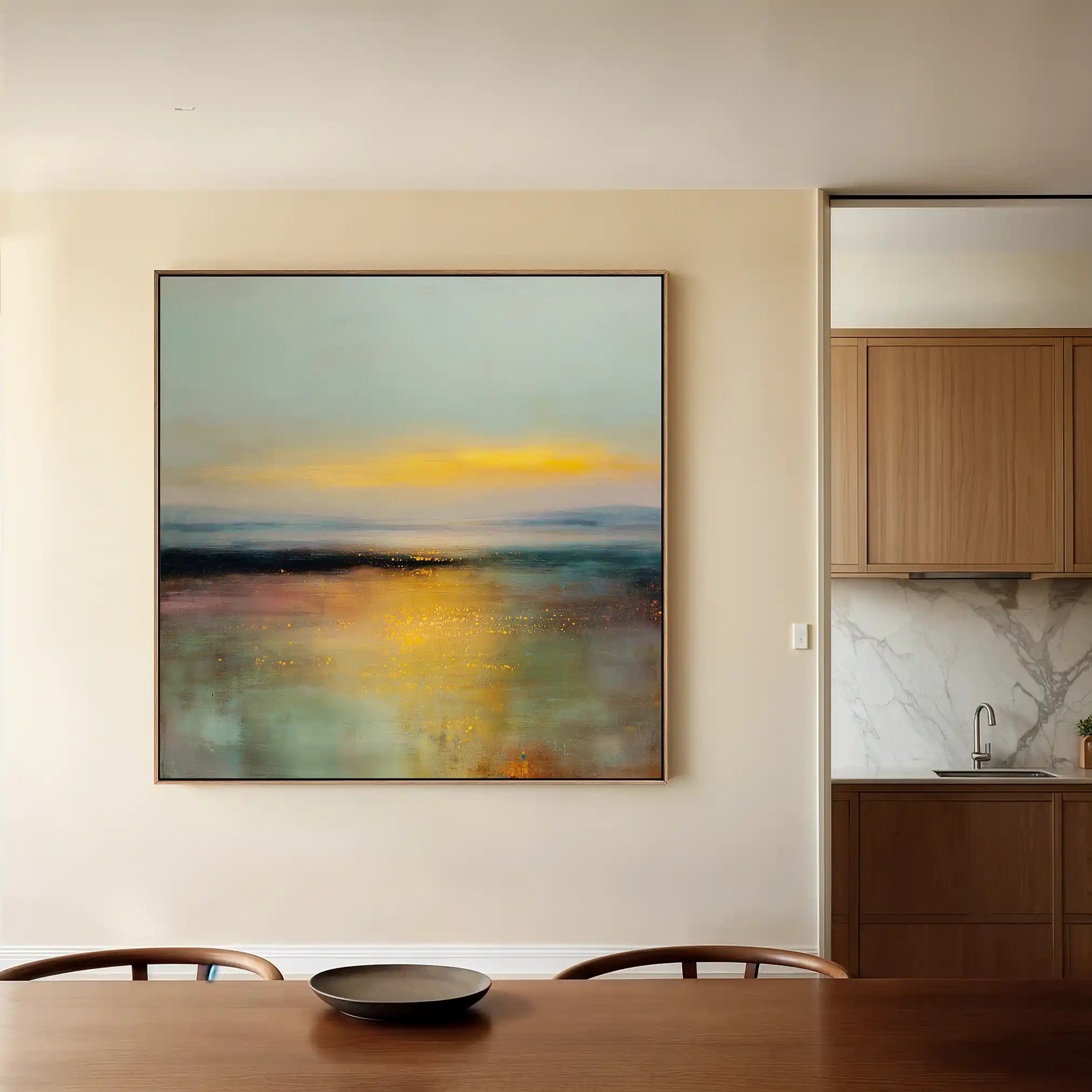 Abstract 855 Canvas Art 60 x 60 cm / Black