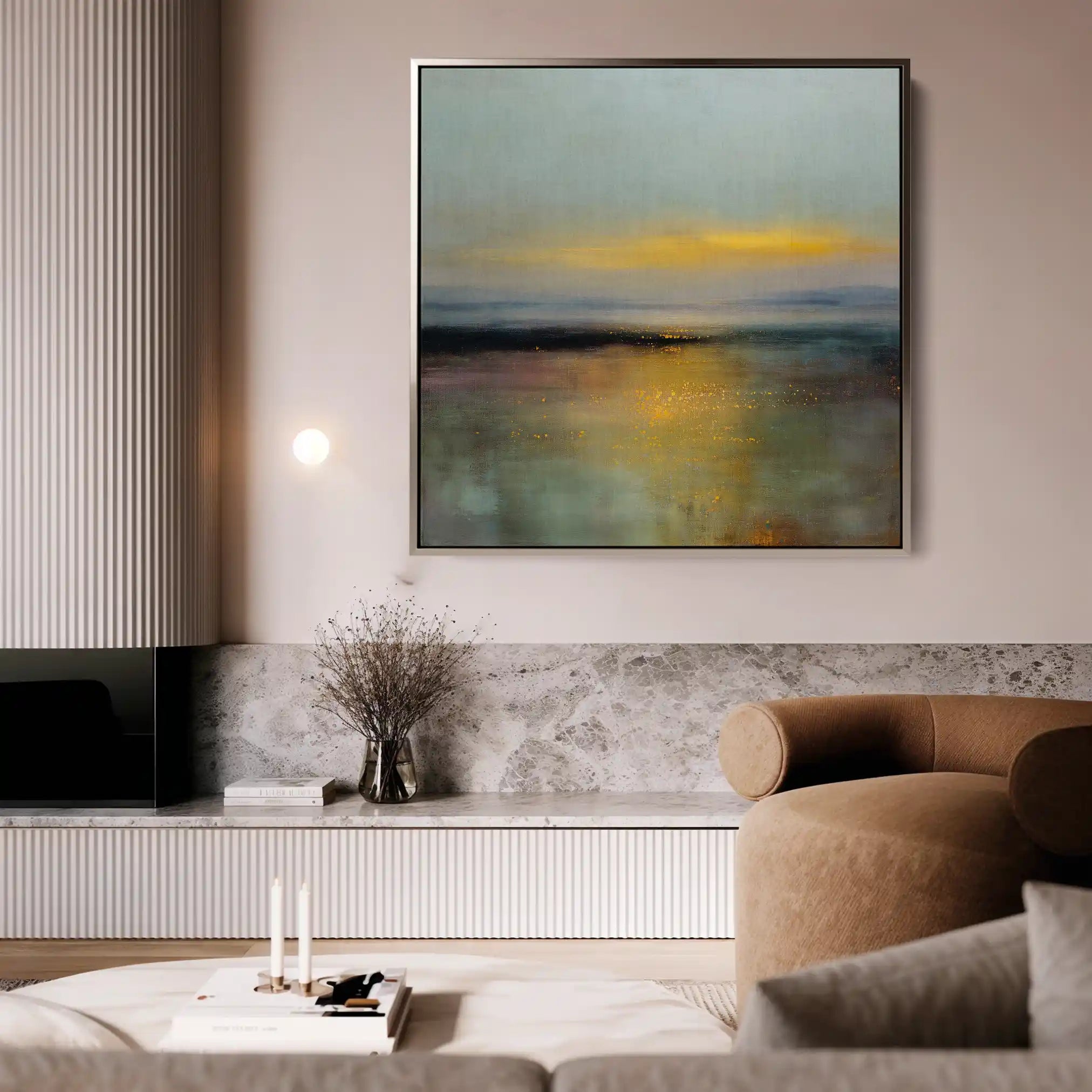 Abstract 855 Canvas Art 60 x 60 cm / Black