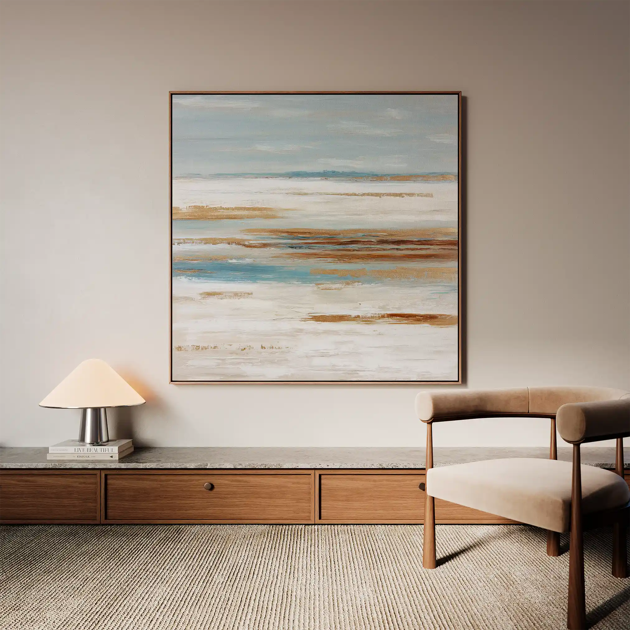 Abstract 857 Canvas Art 60 x 60 cm / Black