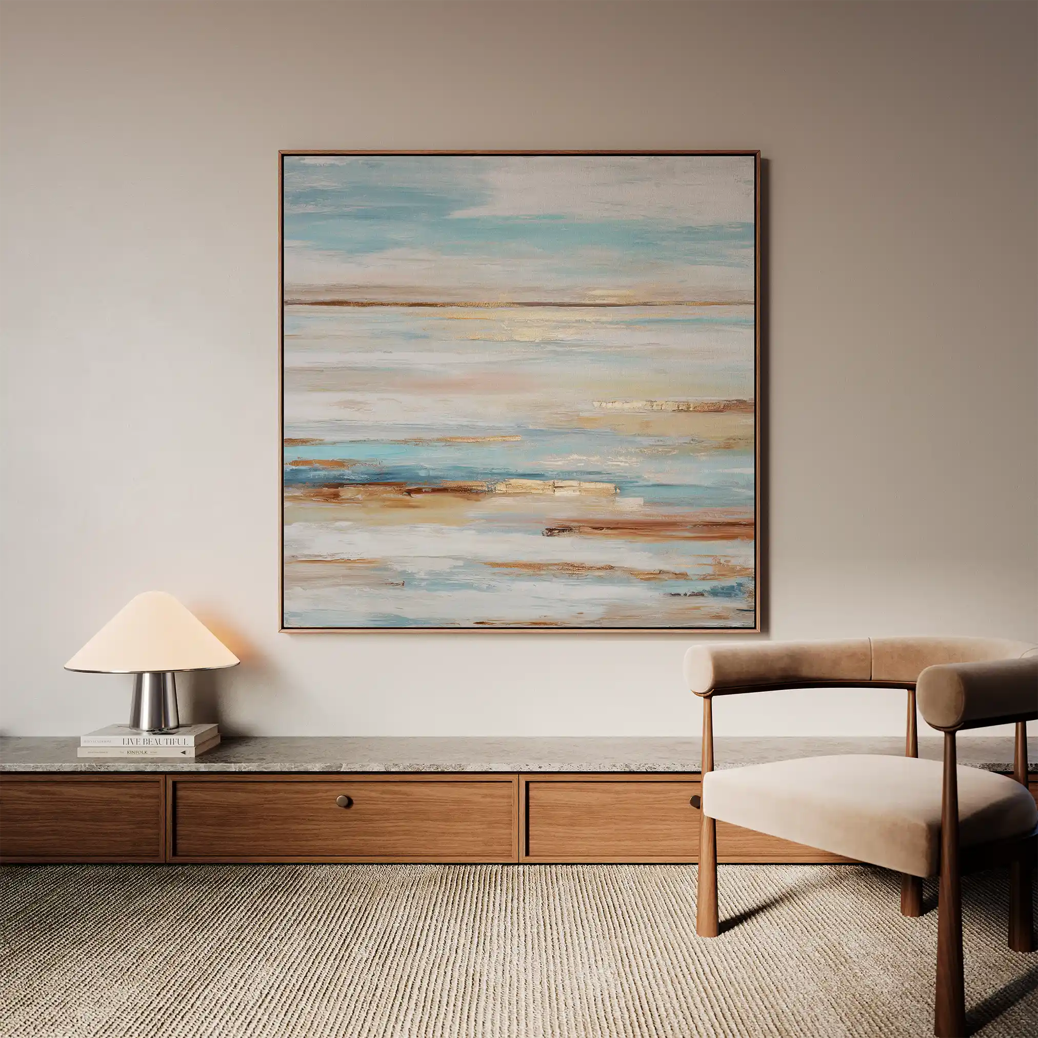 Abstract 858 Canvas Art 60 x 60 cm / Black