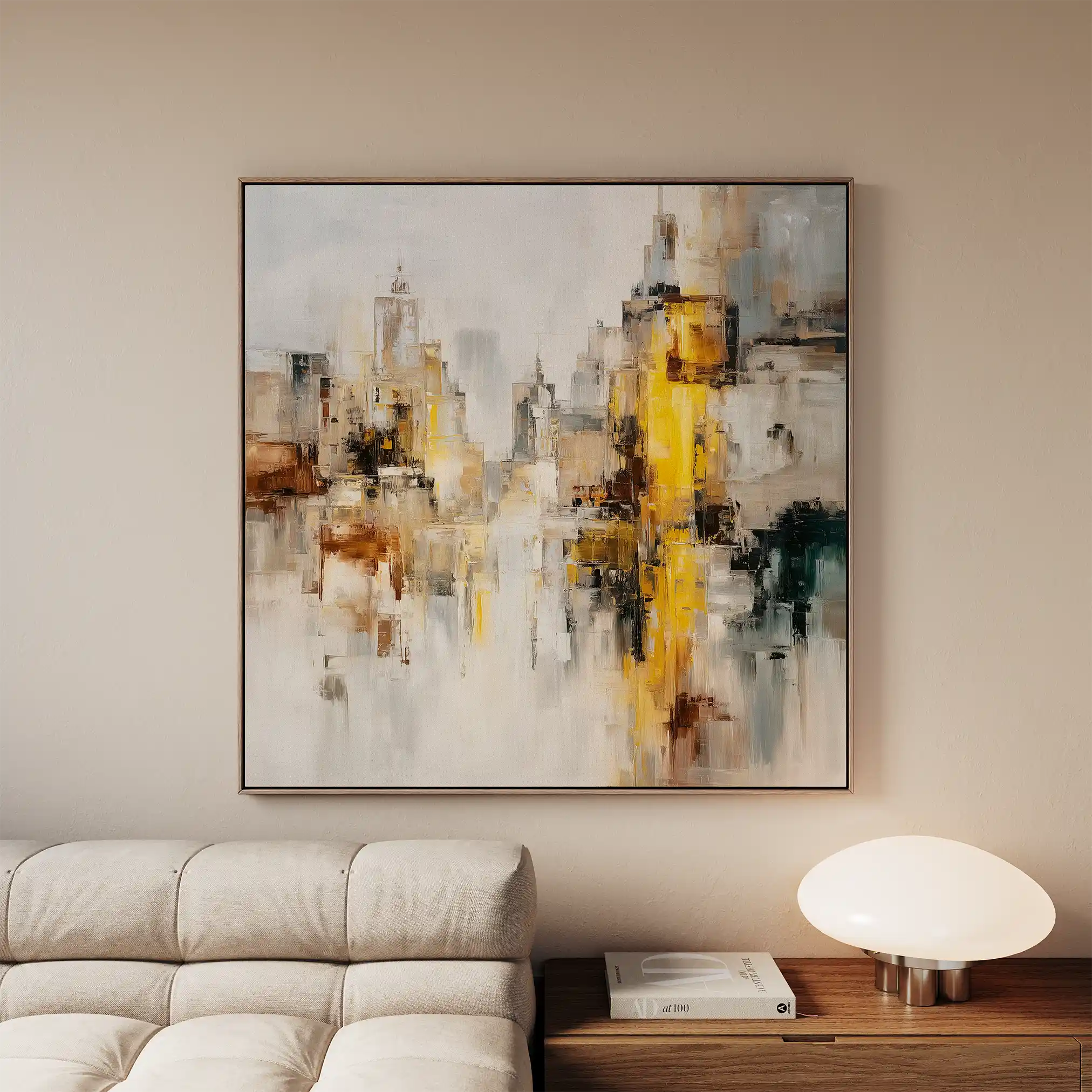 Abstract 860 Canvas Art 60 x 60 cm / Black