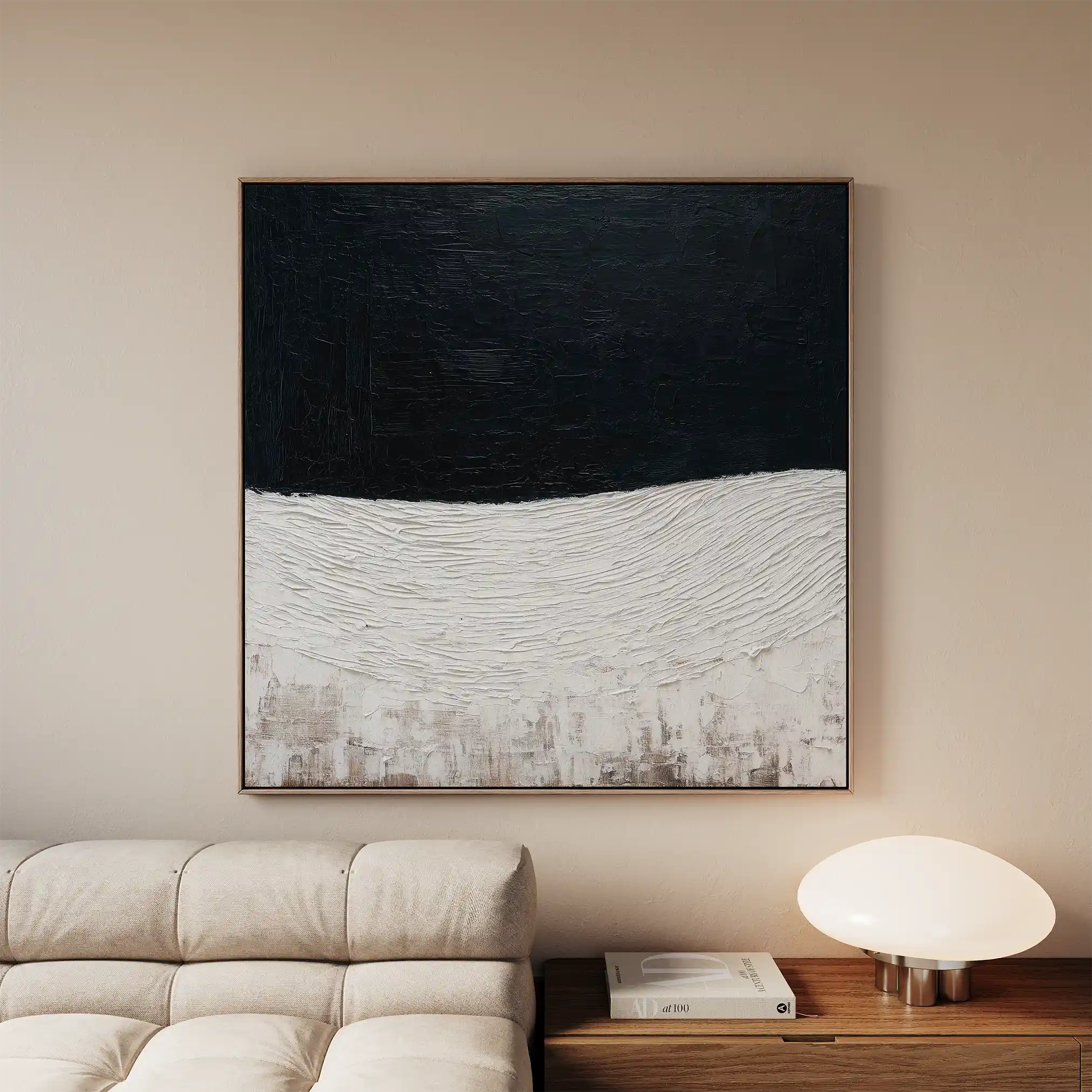 Abstract 861 Canvas Art 60 x 60 cm / Black