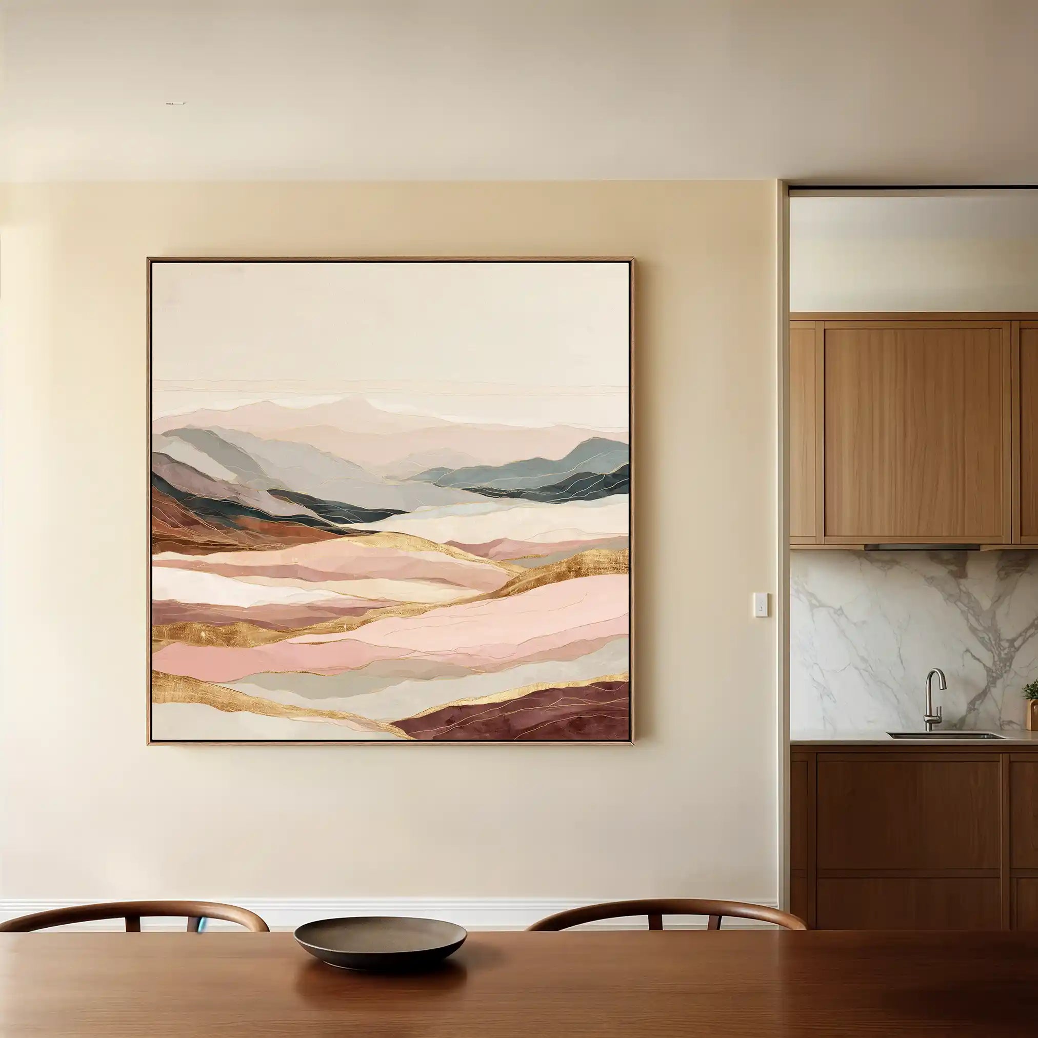 Abstract 865 Canvas Art 60 x 60 cm / Black