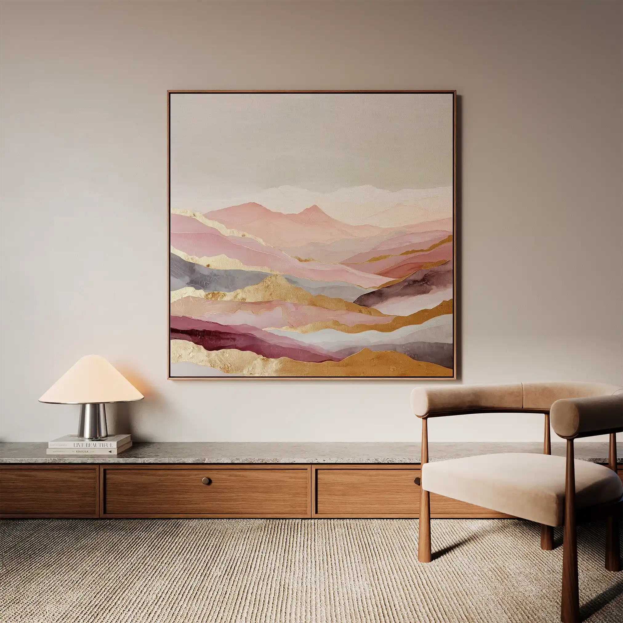 Abstract 866 Canvas Art 60 x 60 cm / Black