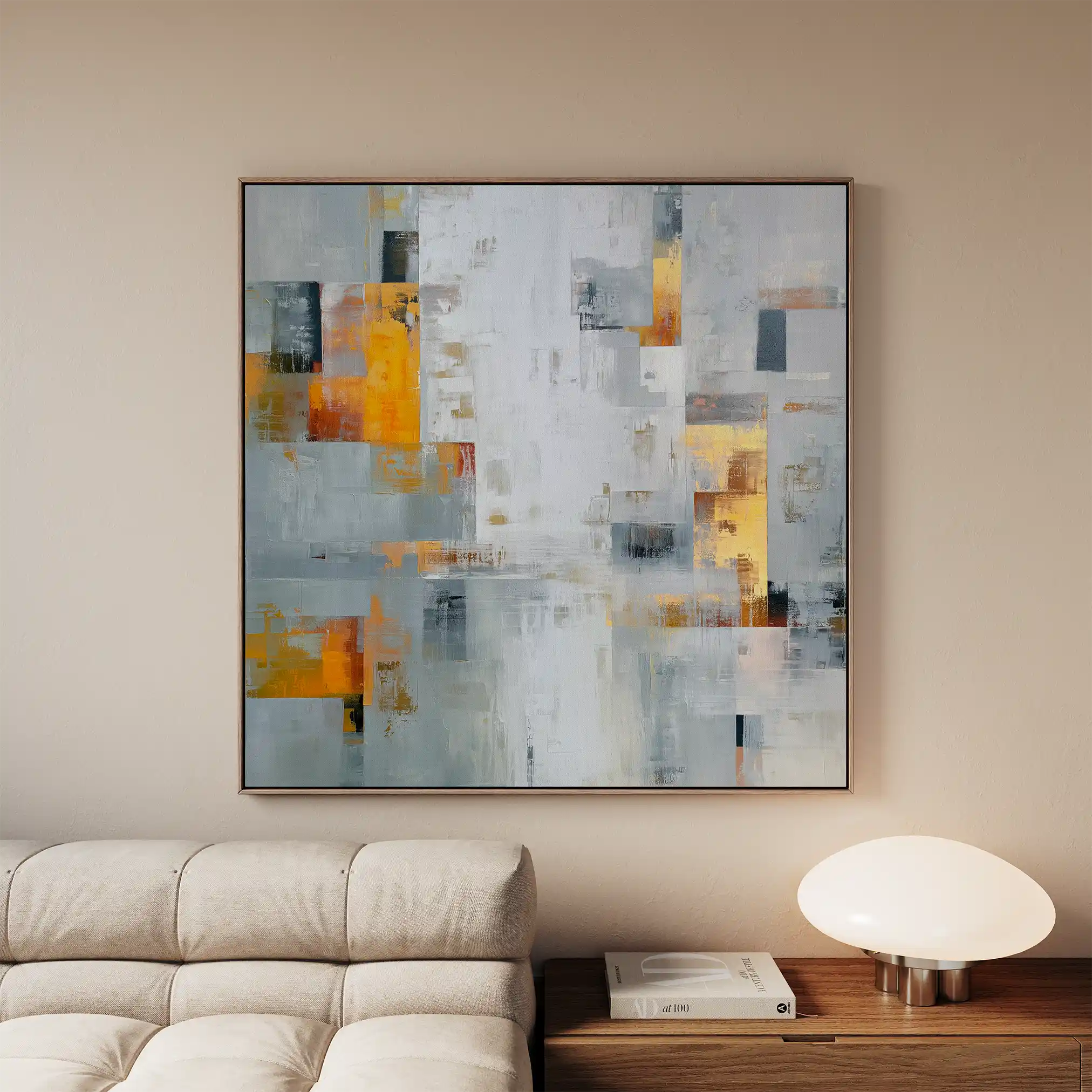 Abstract 867 Canvas Art 60 x 60 cm / Black