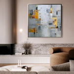 Abstract 867 Canvas Art 60 x 60 cm / Black