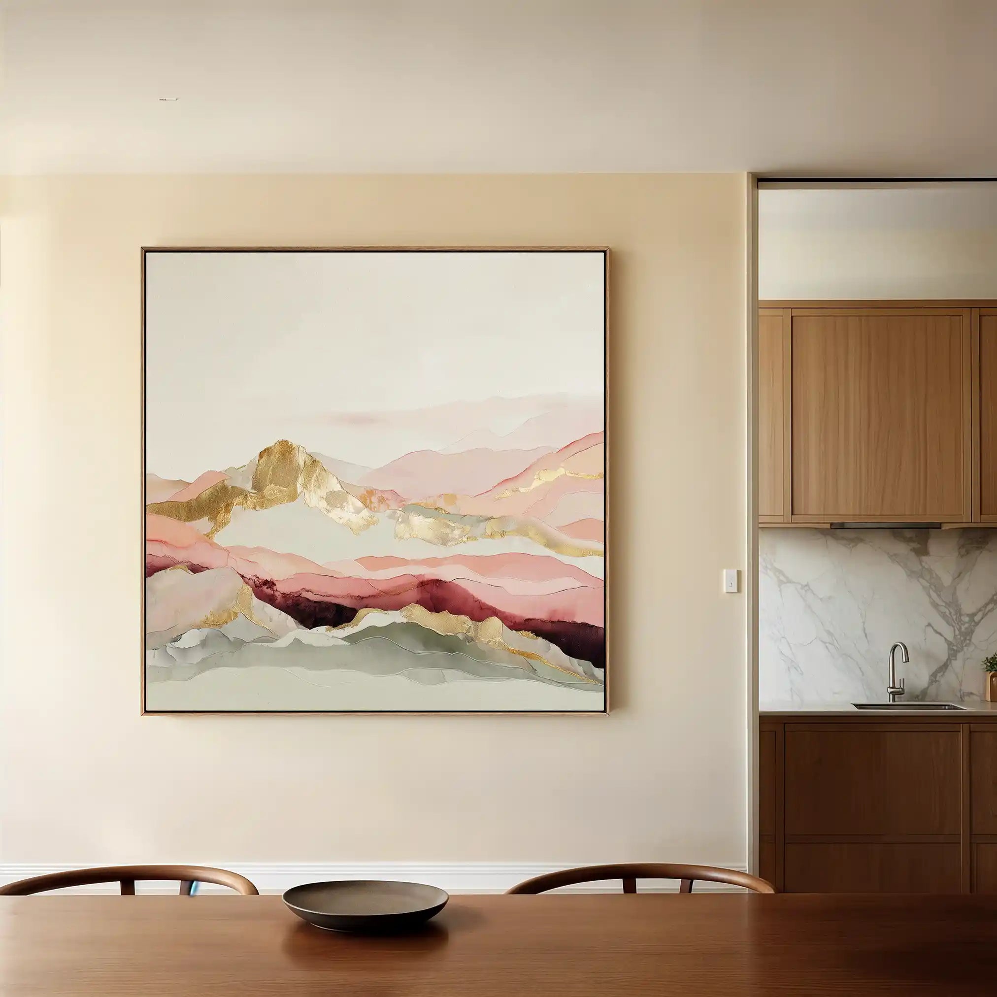 Abstract 868 Canvas Art 60 x 60 cm / Black