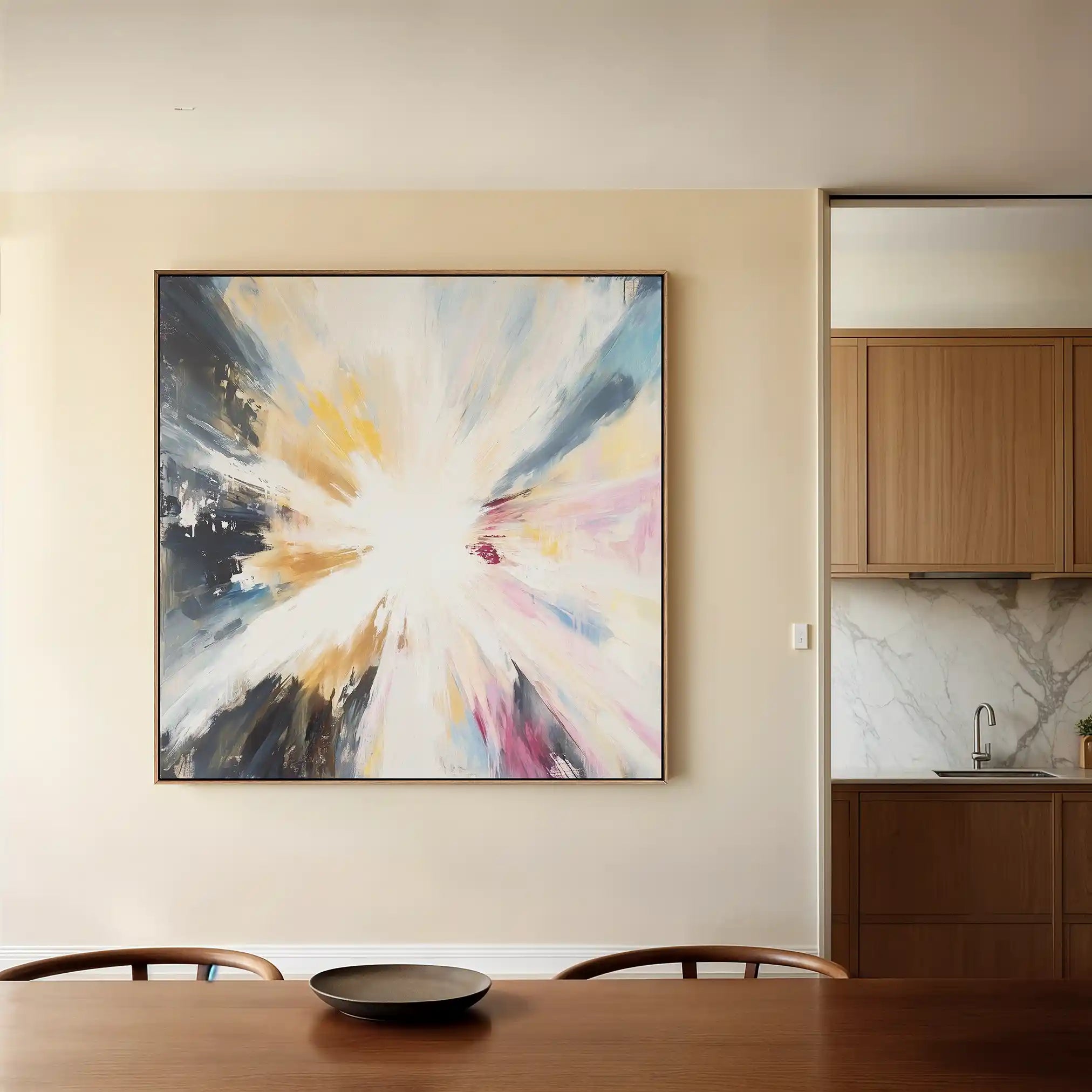 Abstract 869 Canvas Art 60 x 60 cm / Black