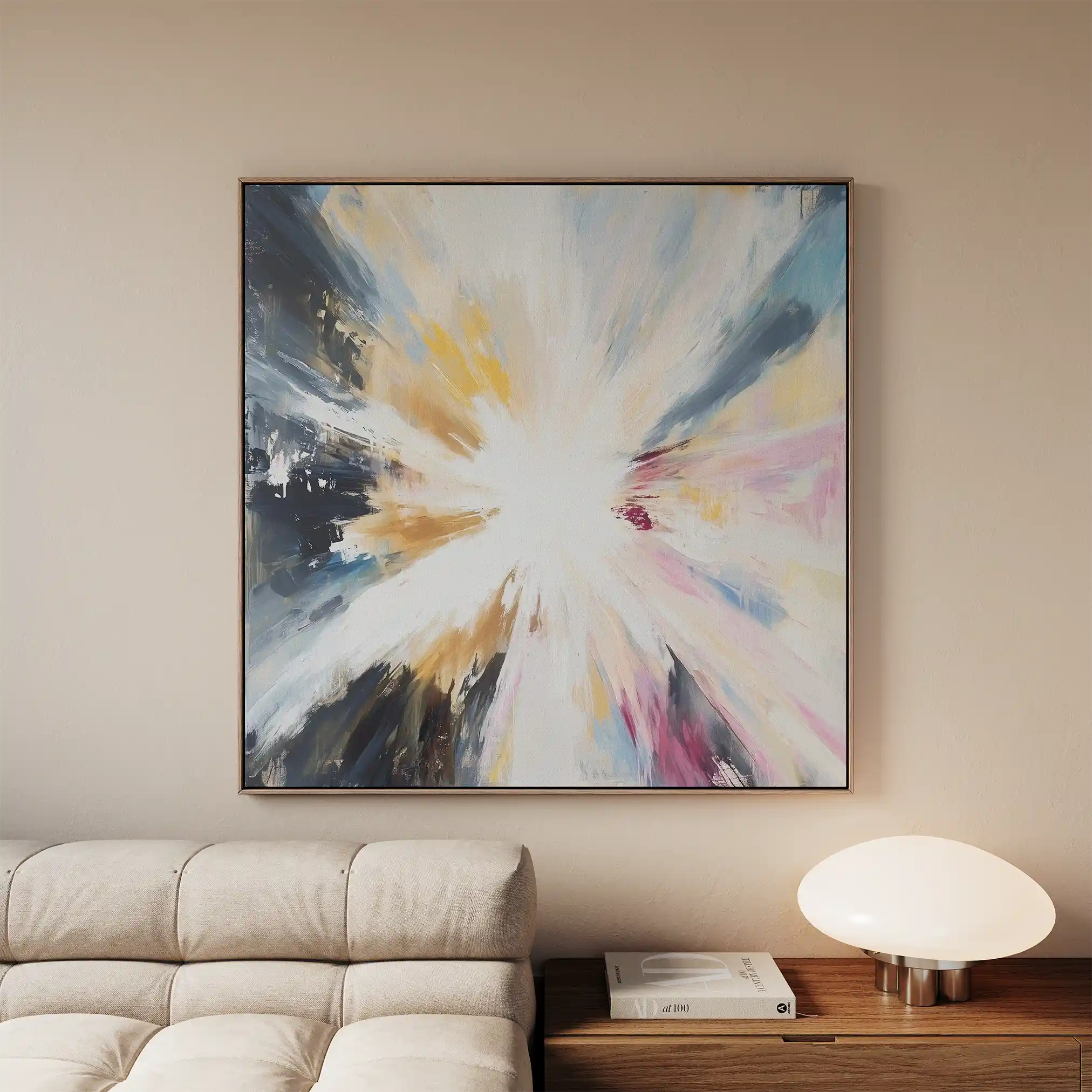 Abstract 869 Canvas Art 60 x 60 cm / Black