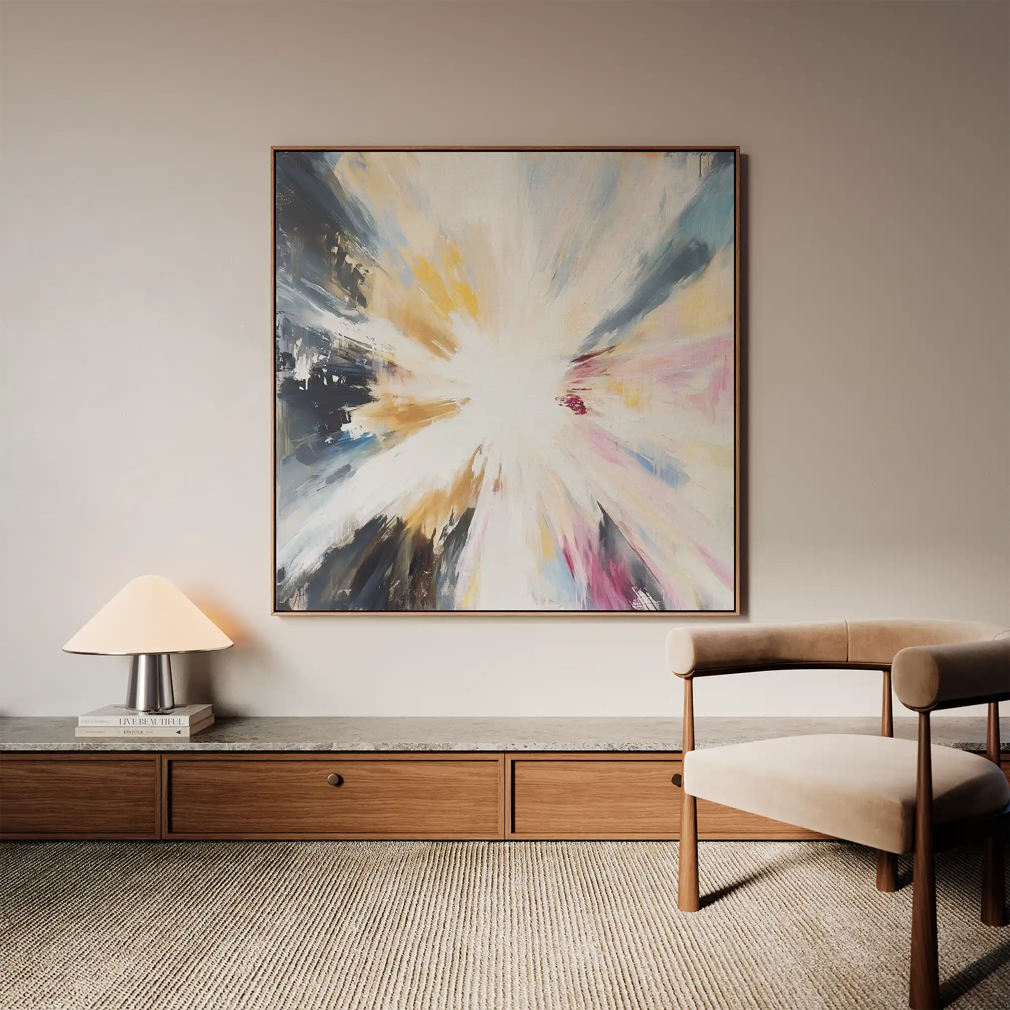 Abstract 869 Canvas Art 60 x 60 cm / Black