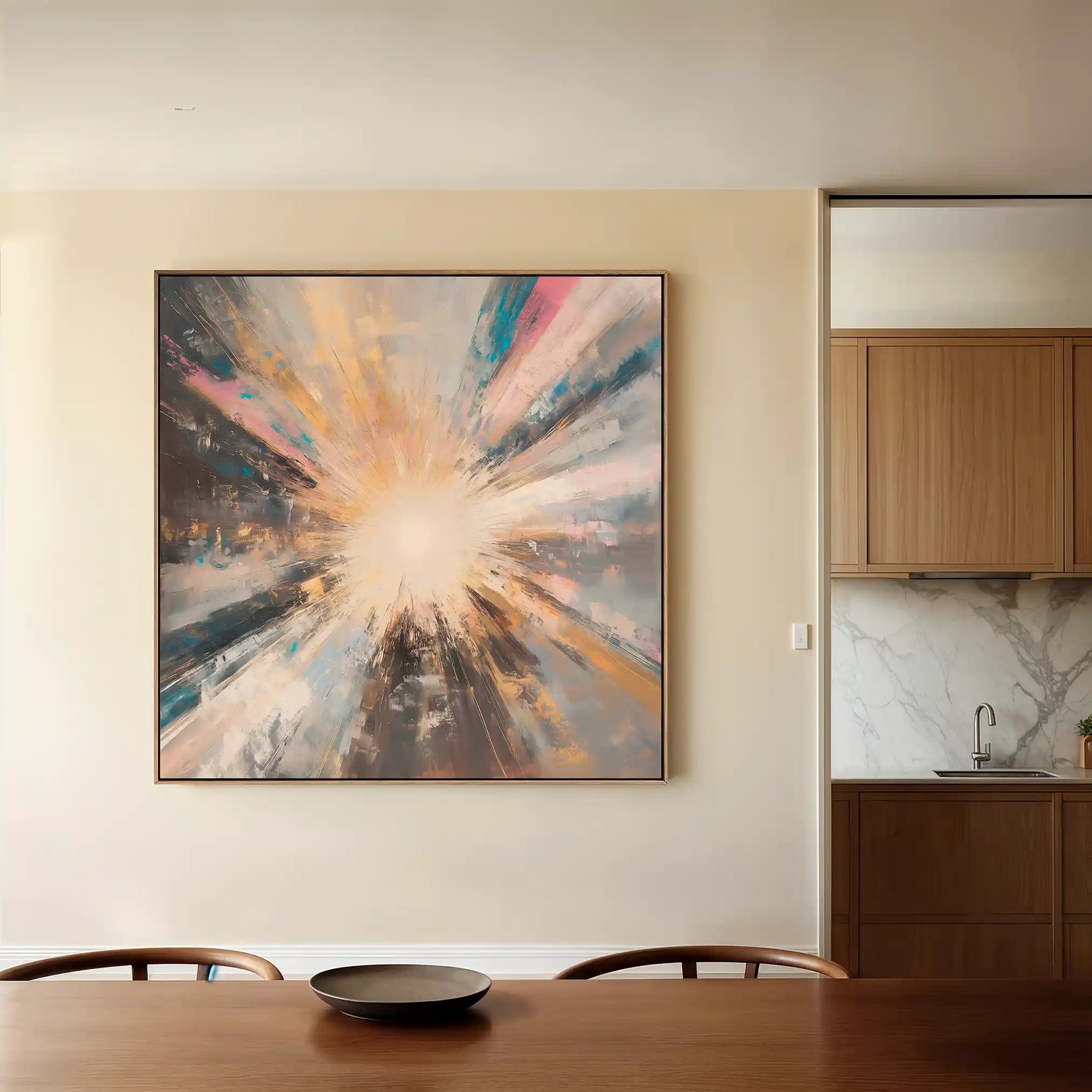 Abstract 870 Canvas Art 60 x 60 cm / Black