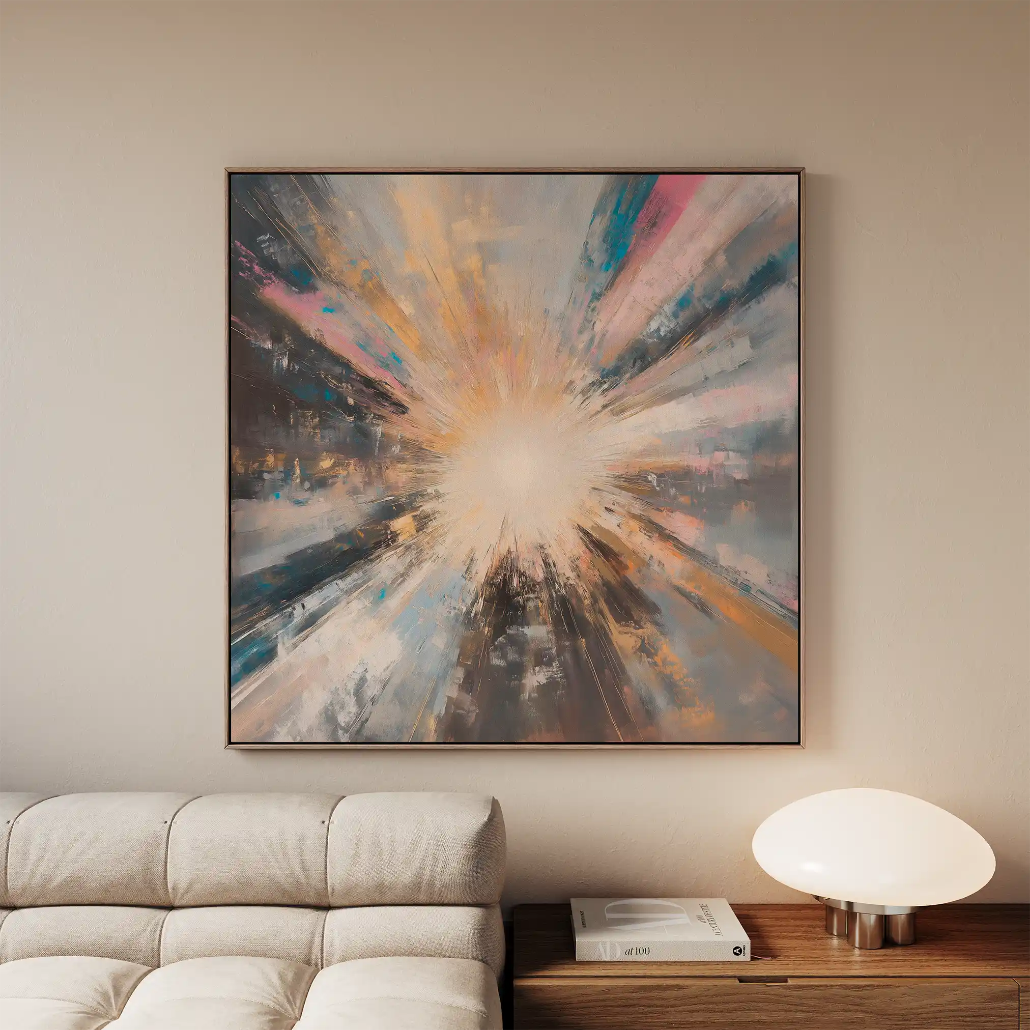 Abstract 870 Canvas Art 60 x 60 cm / Black