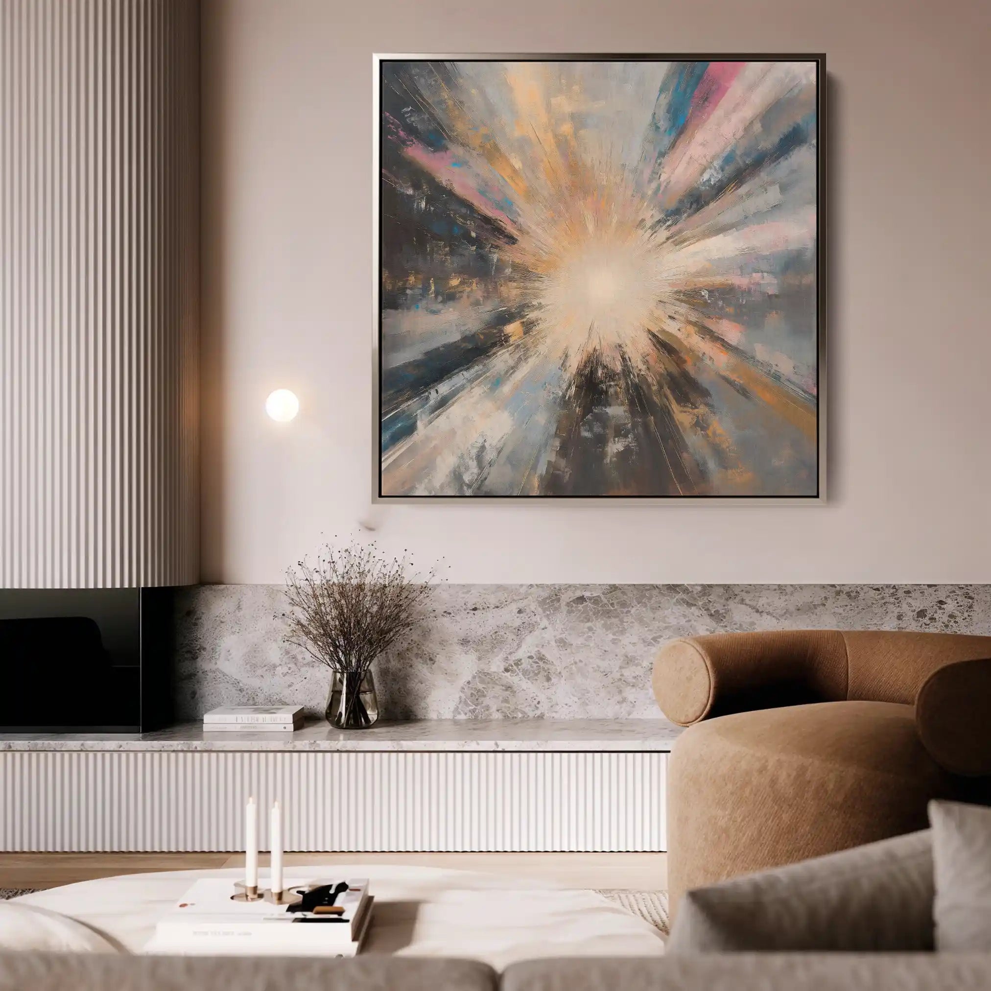 Abstract 870 Canvas Art 60 x 60 cm / Black