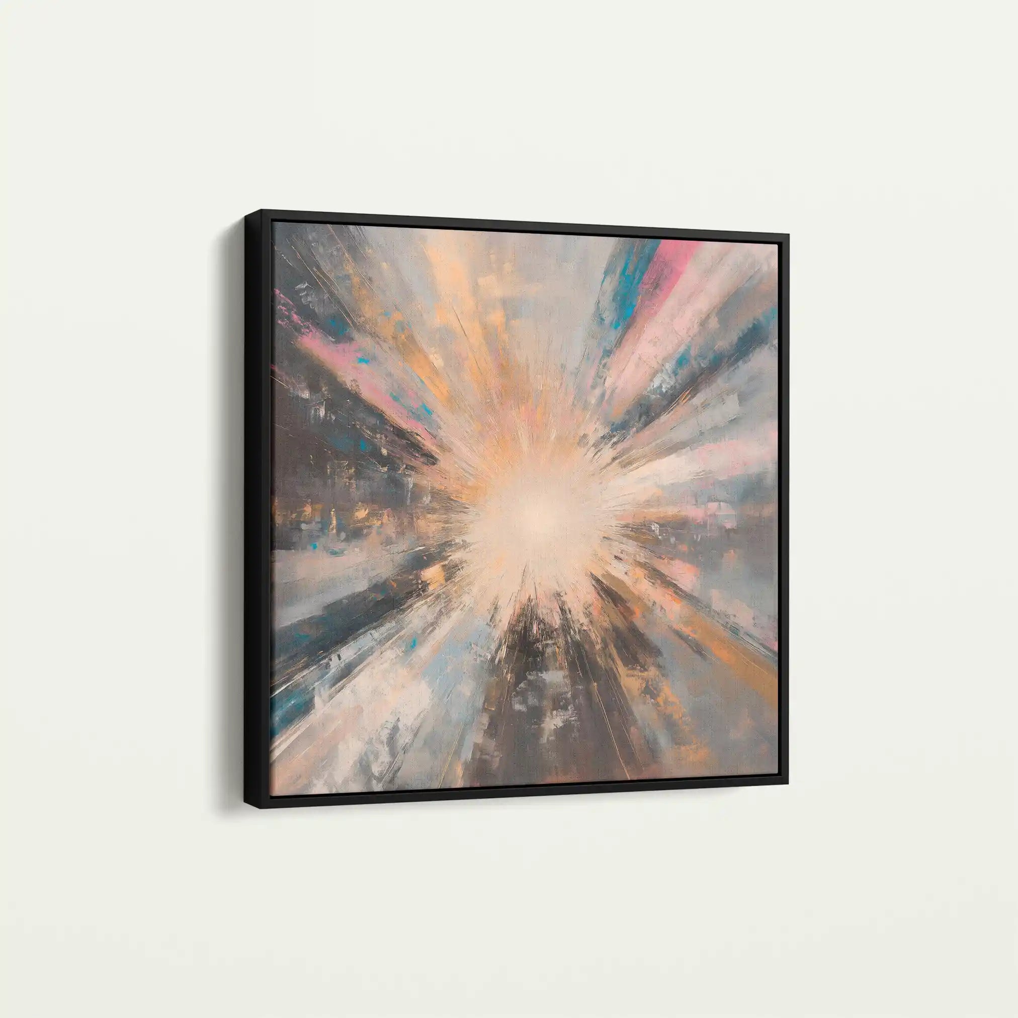 Abstract 870 Canvas Art 60 x 60 cm / Black