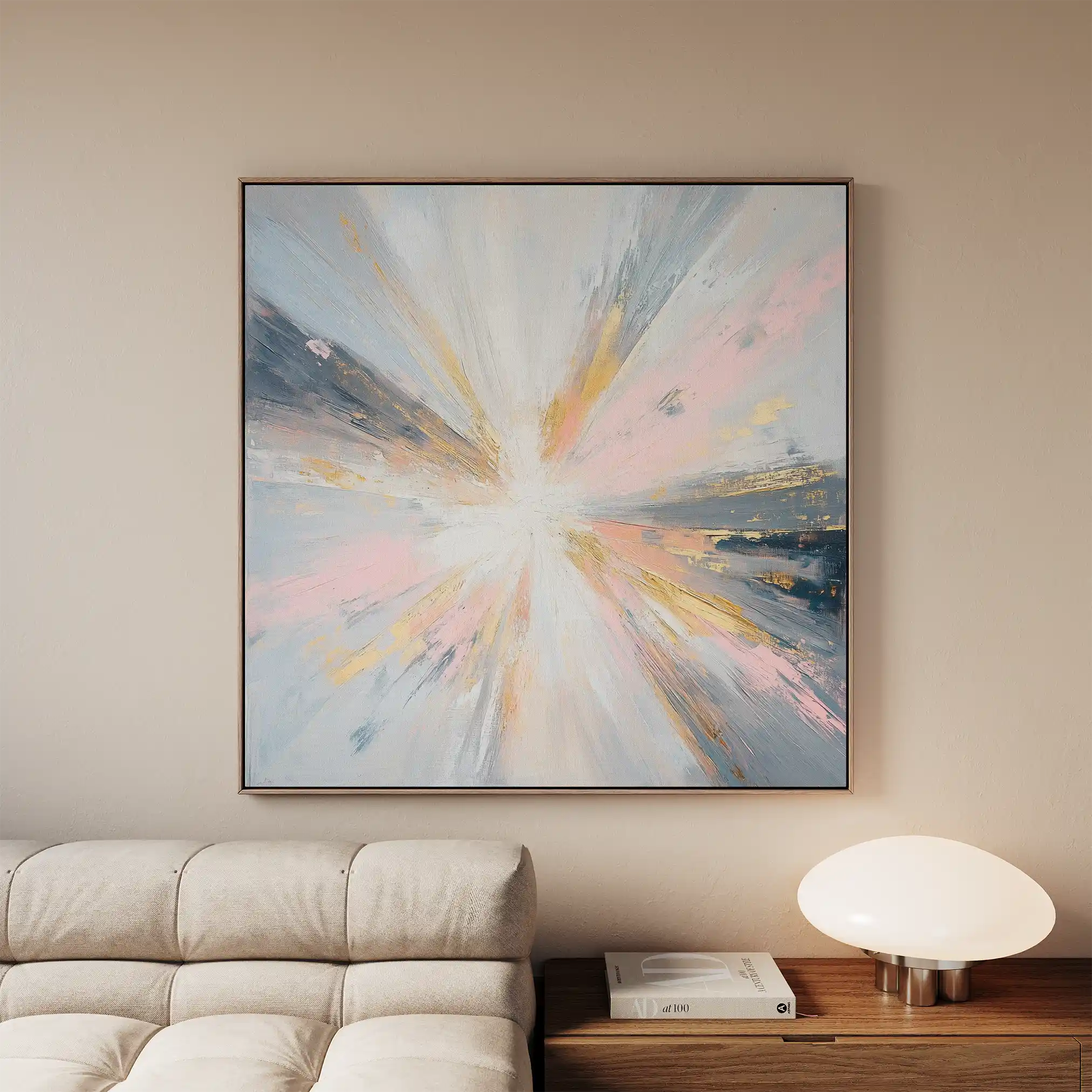 Abstract 871 Canvas Art 60 x 60 cm / Black
