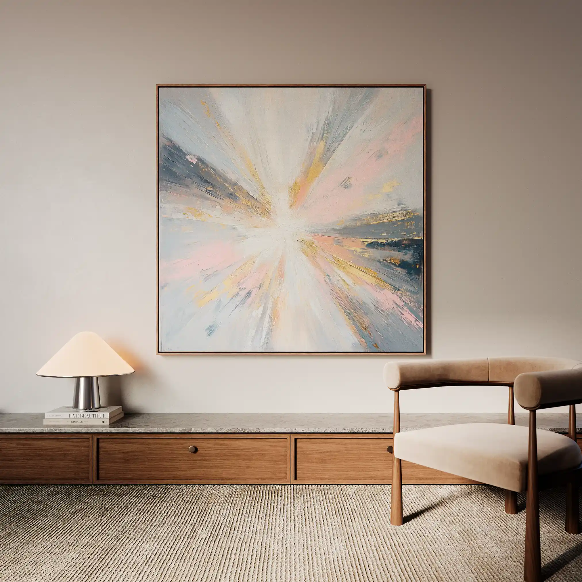 Abstract 871 Canvas Art 60 x 60 cm / Black