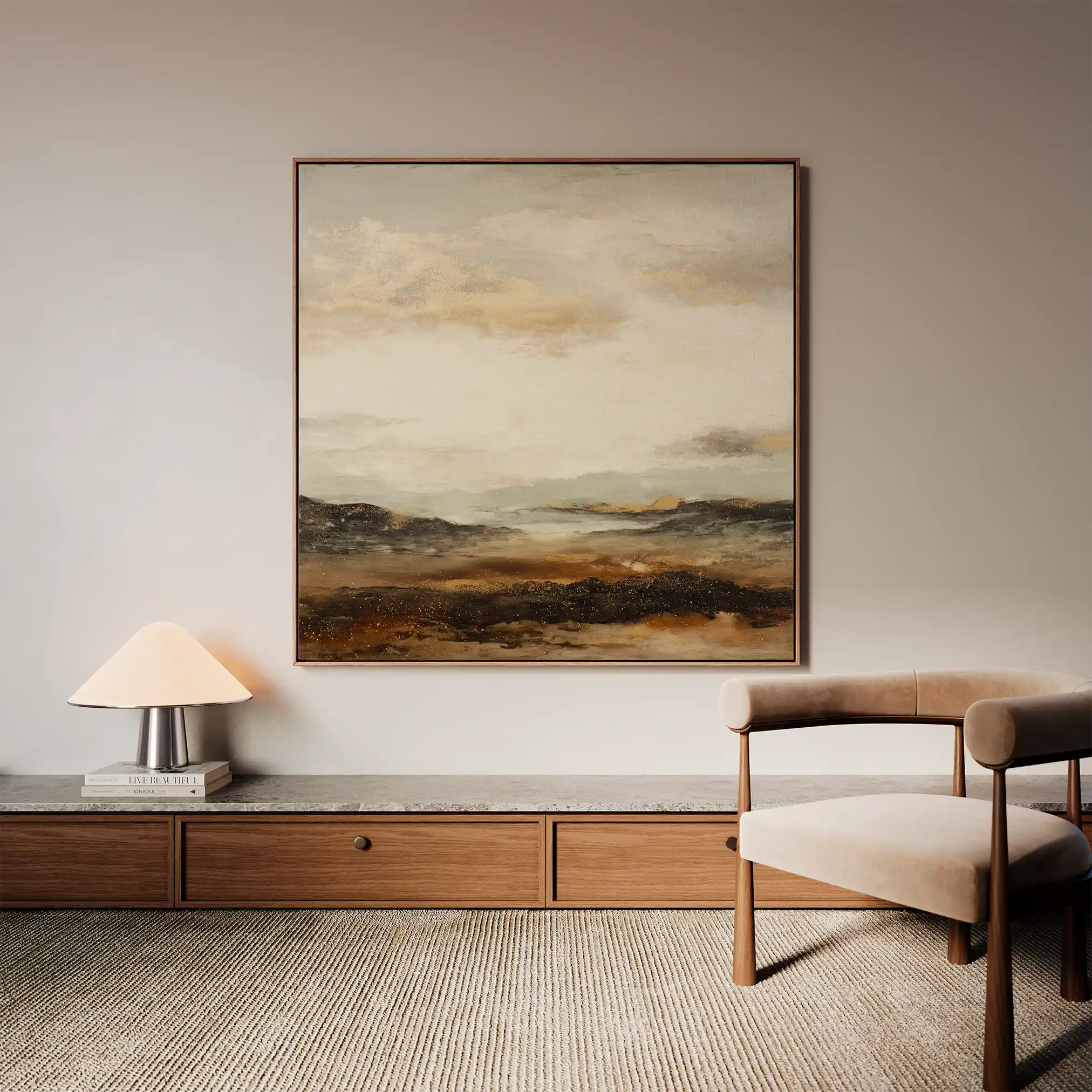 Abstract 874 Canvas Art 60 x 60 cm / Black