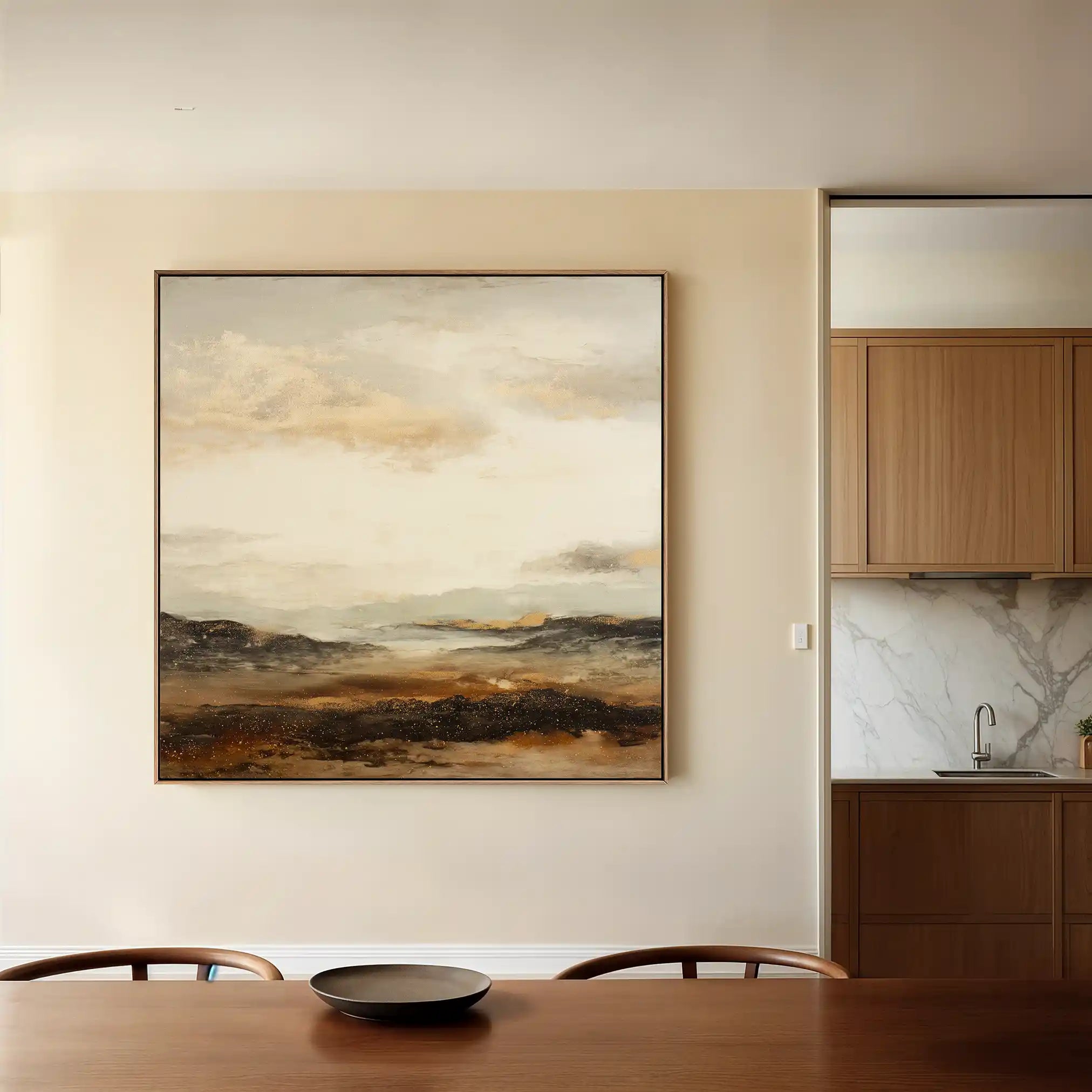 Abstract 874 Canvas Art 60 x 60 cm / Black