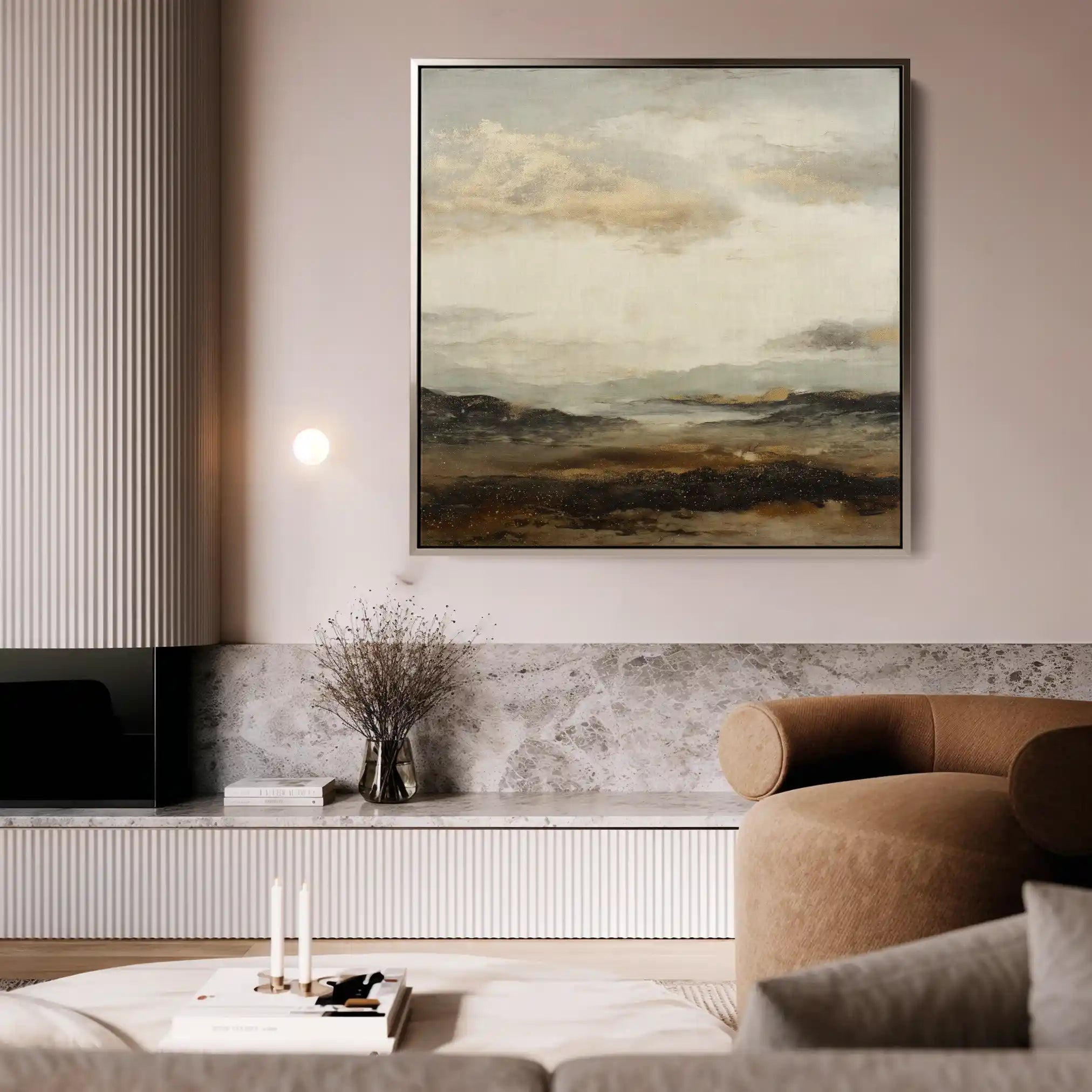 Abstract 874 Canvas Art 60 x 60 cm / Black