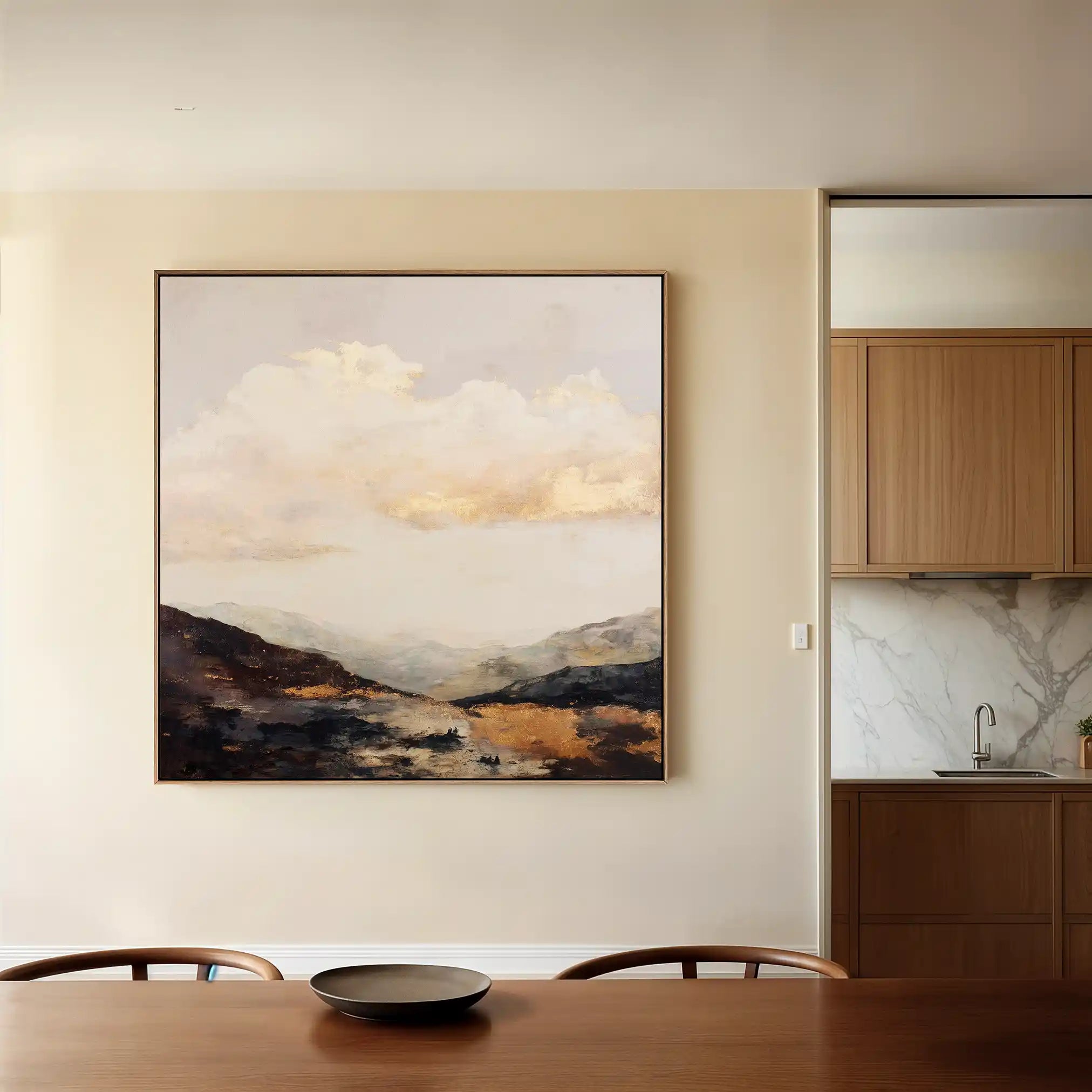 Abstract 875 Canvas Art 60 x 60 cm / Black