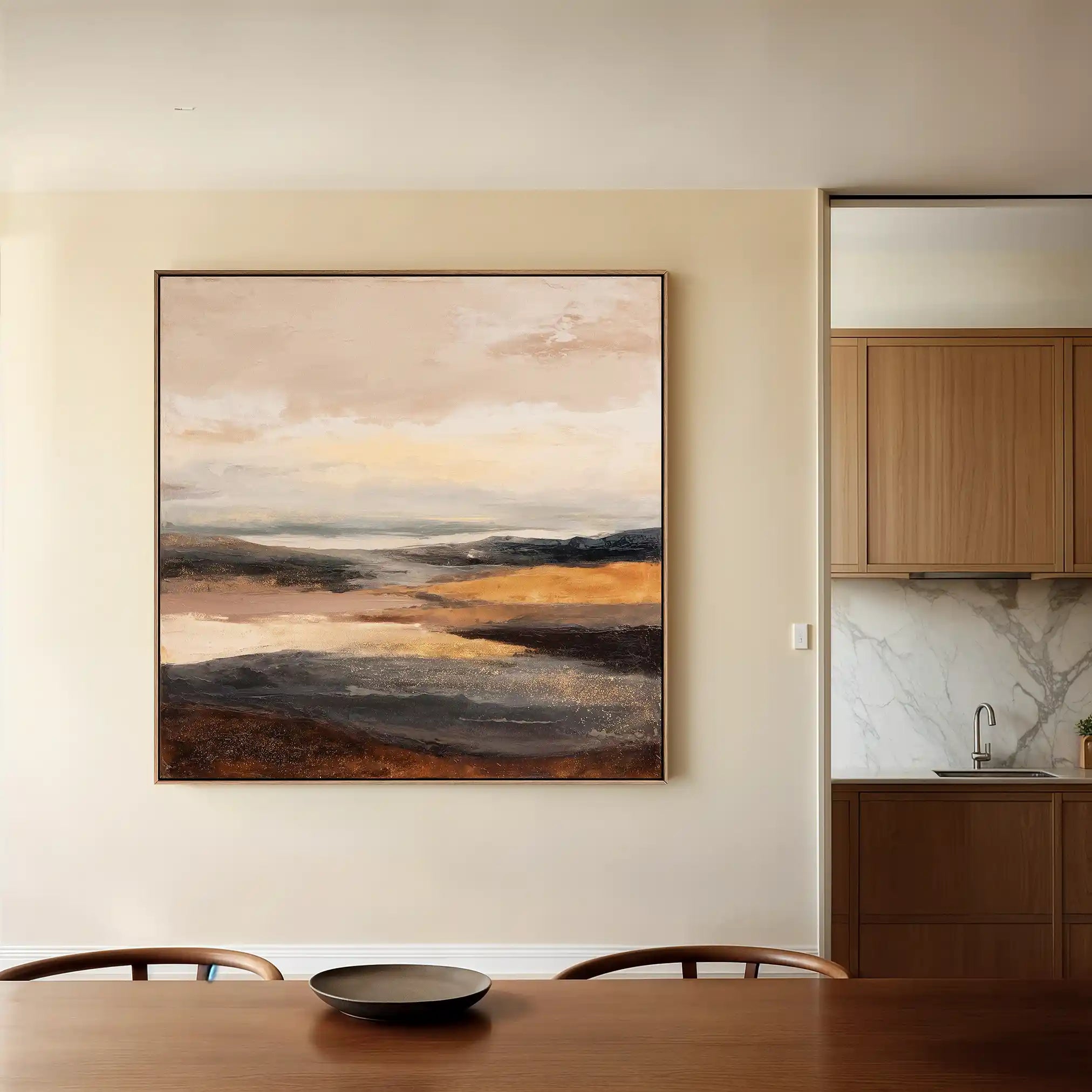 Abstract 876 Canvas Art 60 x 60 cm / Black