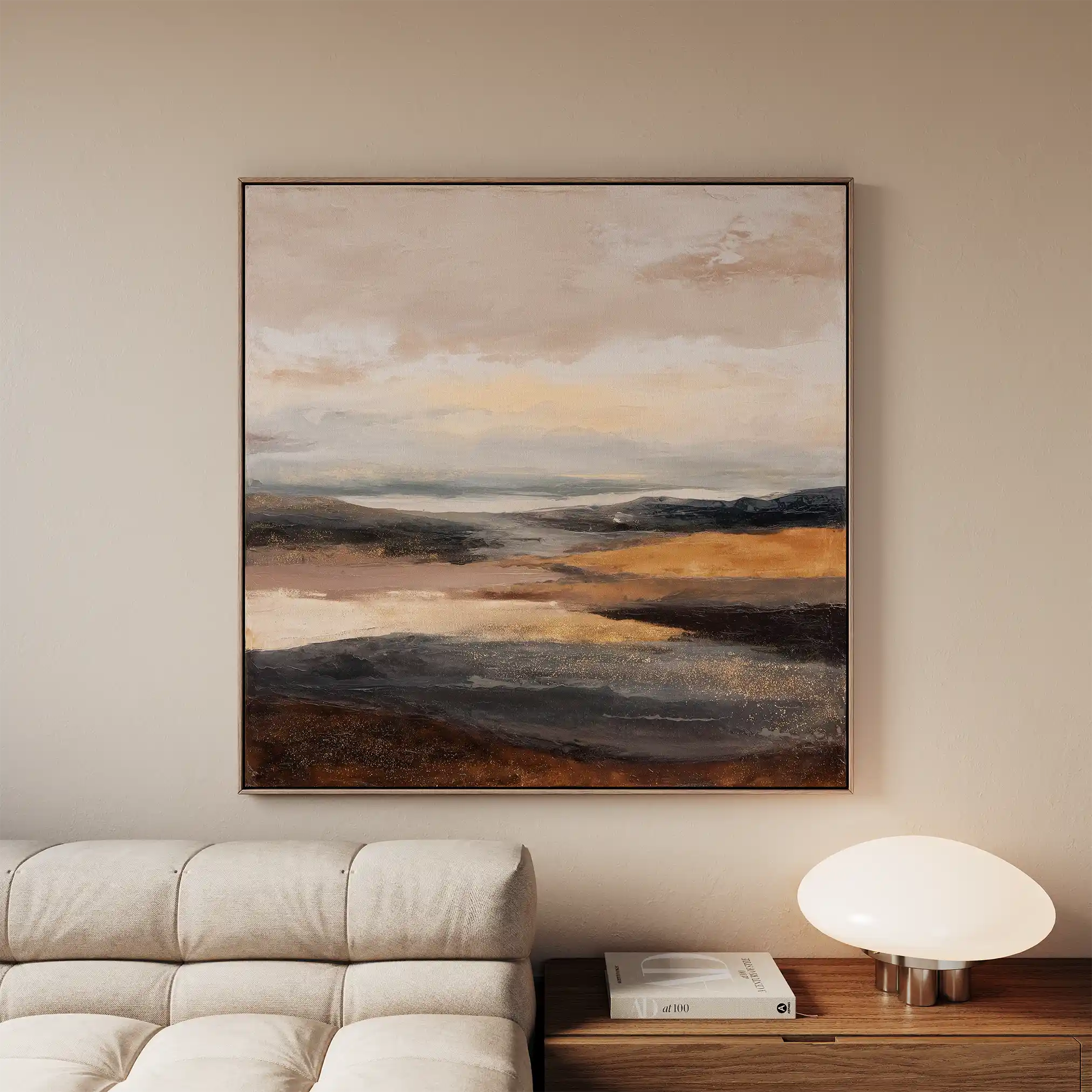 Abstract 876 Canvas Art 60 x 60 cm / Black