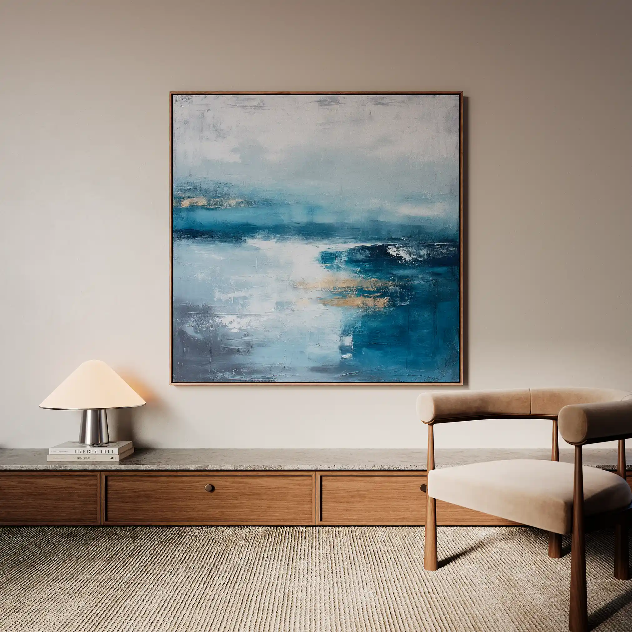 Abstract 878 Canvas Art 60 x 60 cm / Black