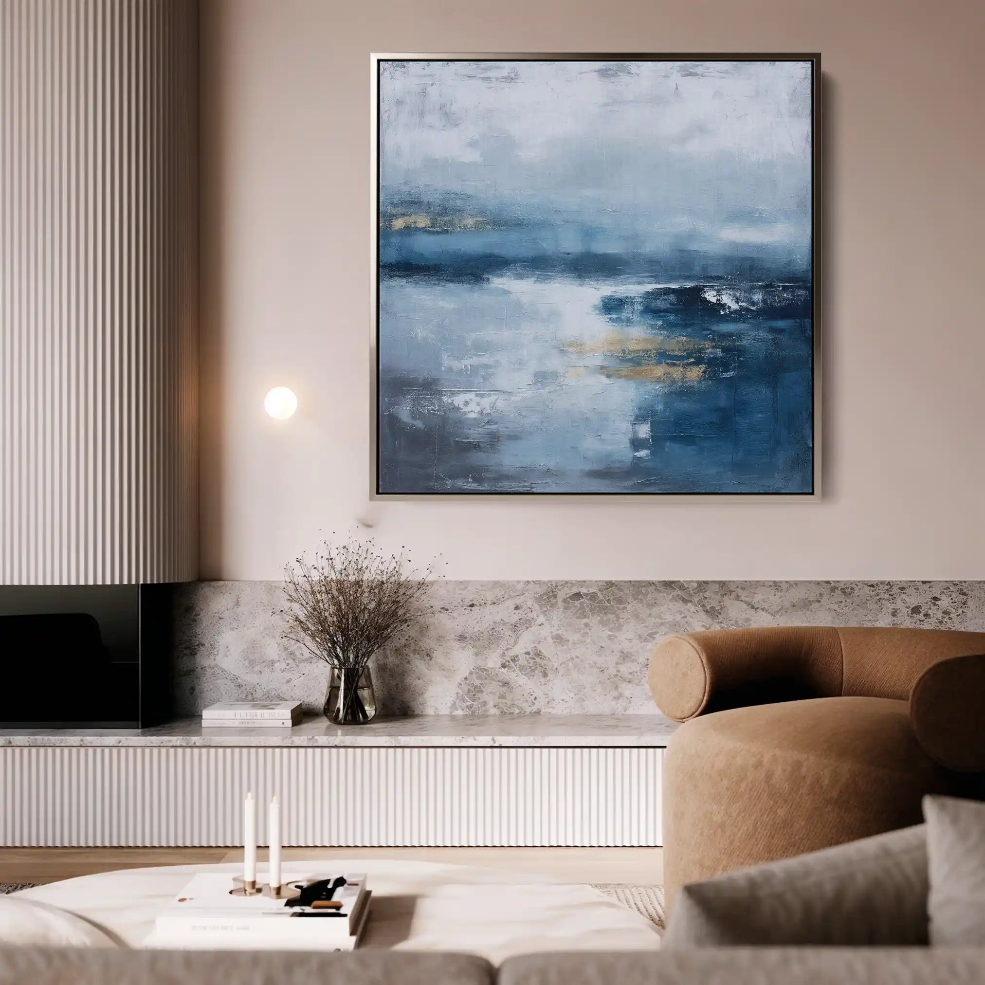 Abstract 878 Canvas Art 60 x 60 cm / Black